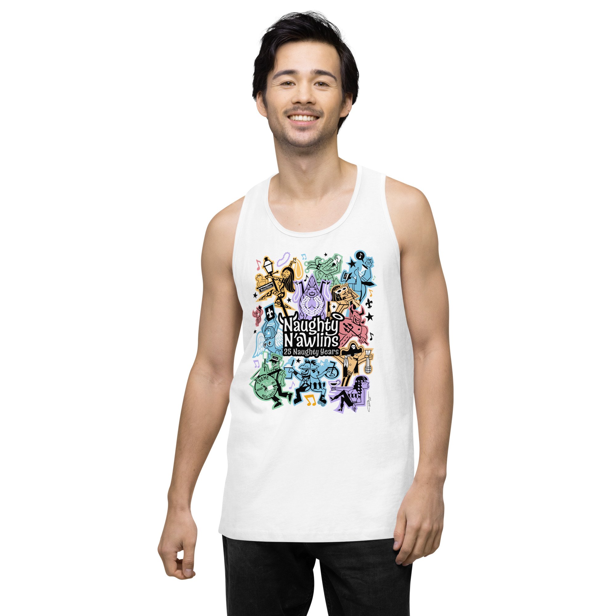 Naughty N'awlins 25 Years Men’s premium tank top — NAUGHTY EVENTS