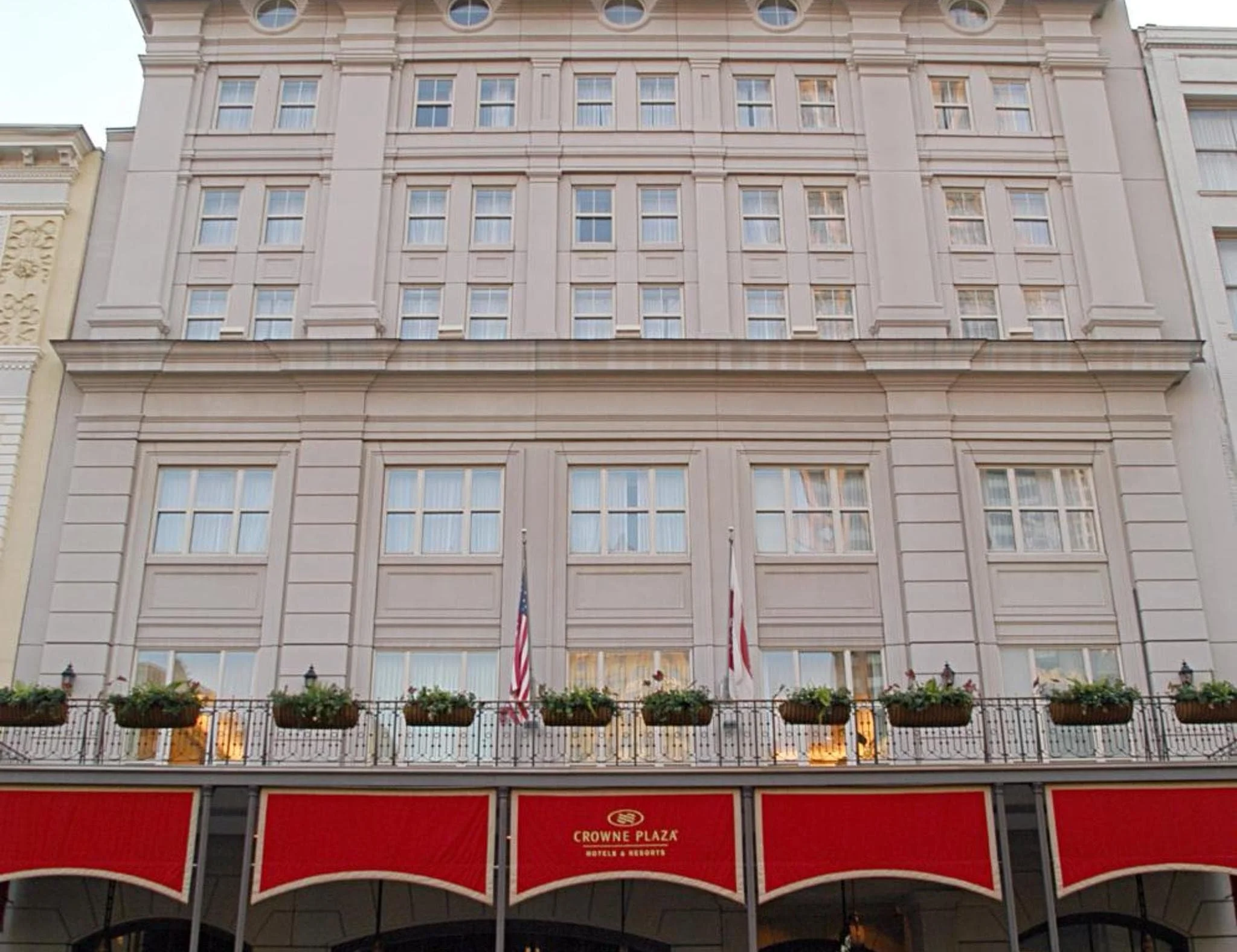 Astor Crowne Plaza hotel at Canal and Bourbon Street in New Orleans
