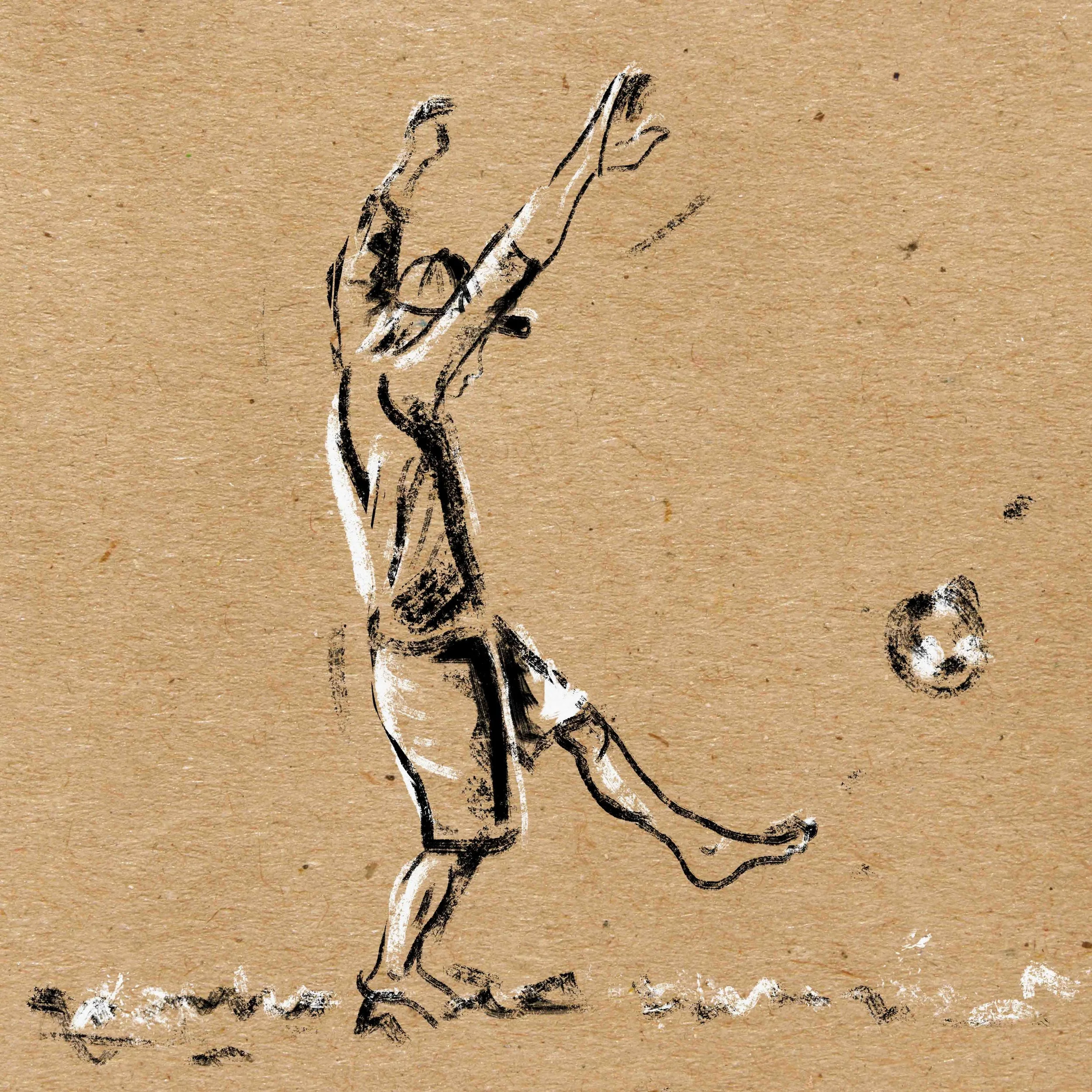 K for Kick. Digital Illustration.