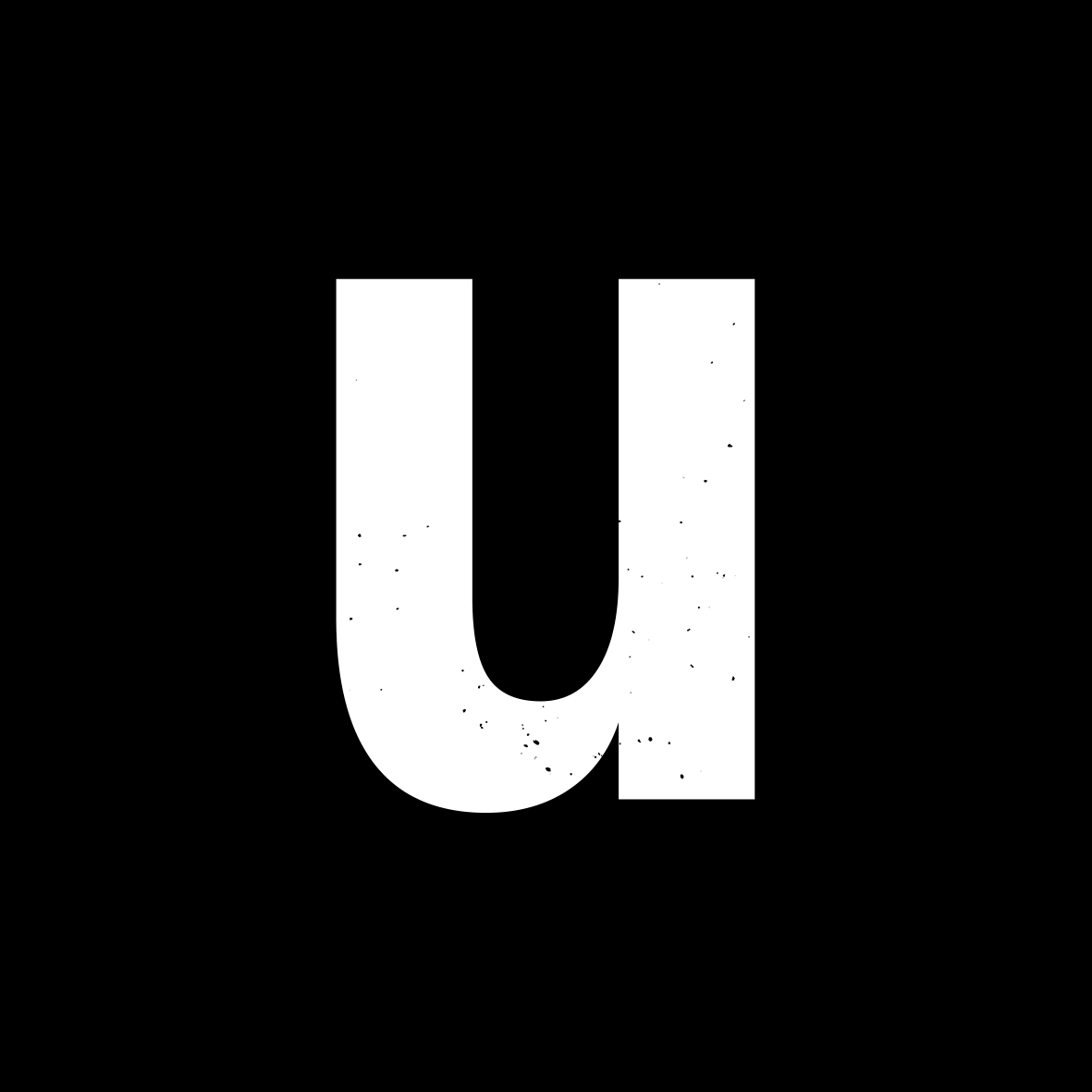 U for Undulate. Digital Illustration. Gif.