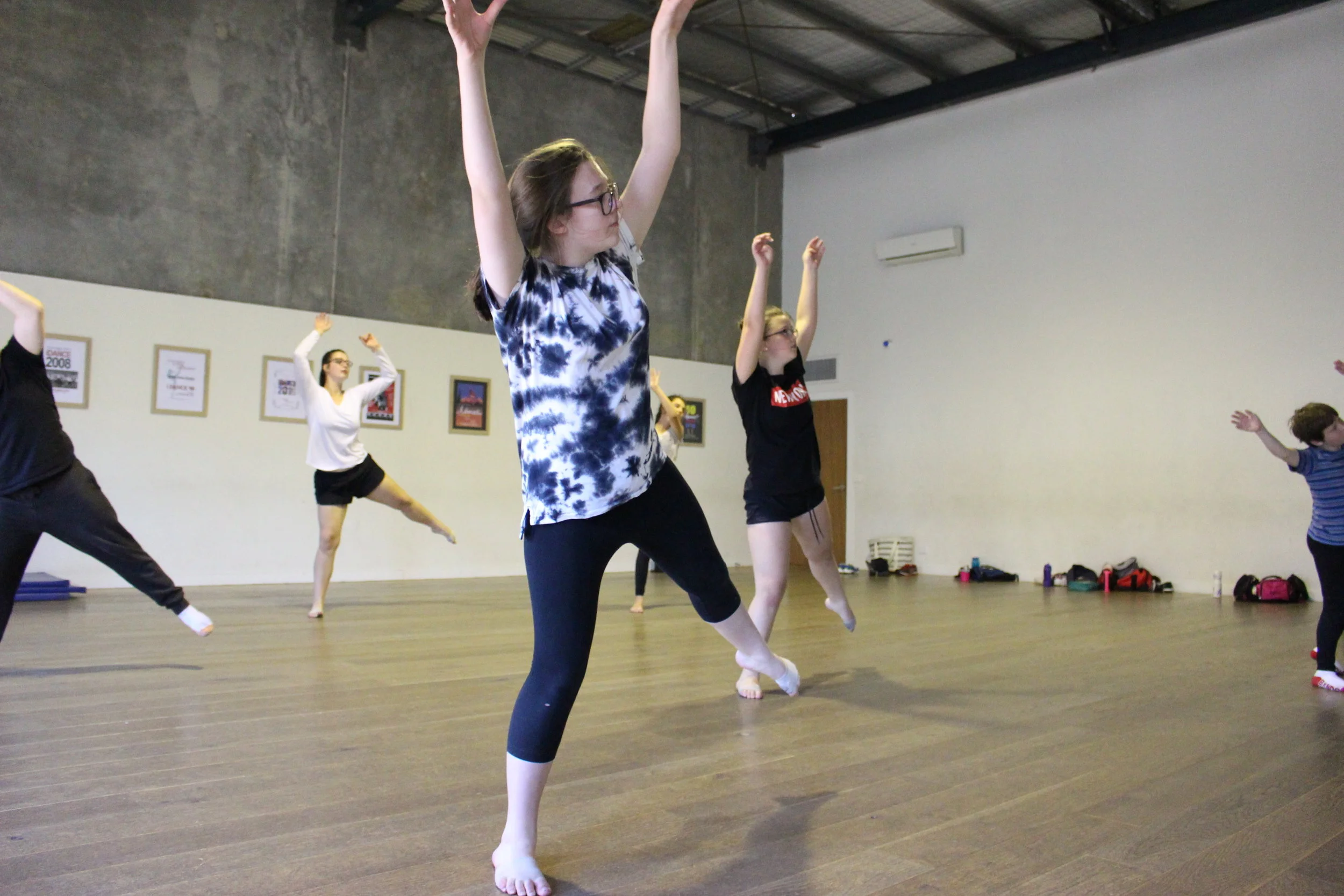 Ella at On The Move rehearsals. 