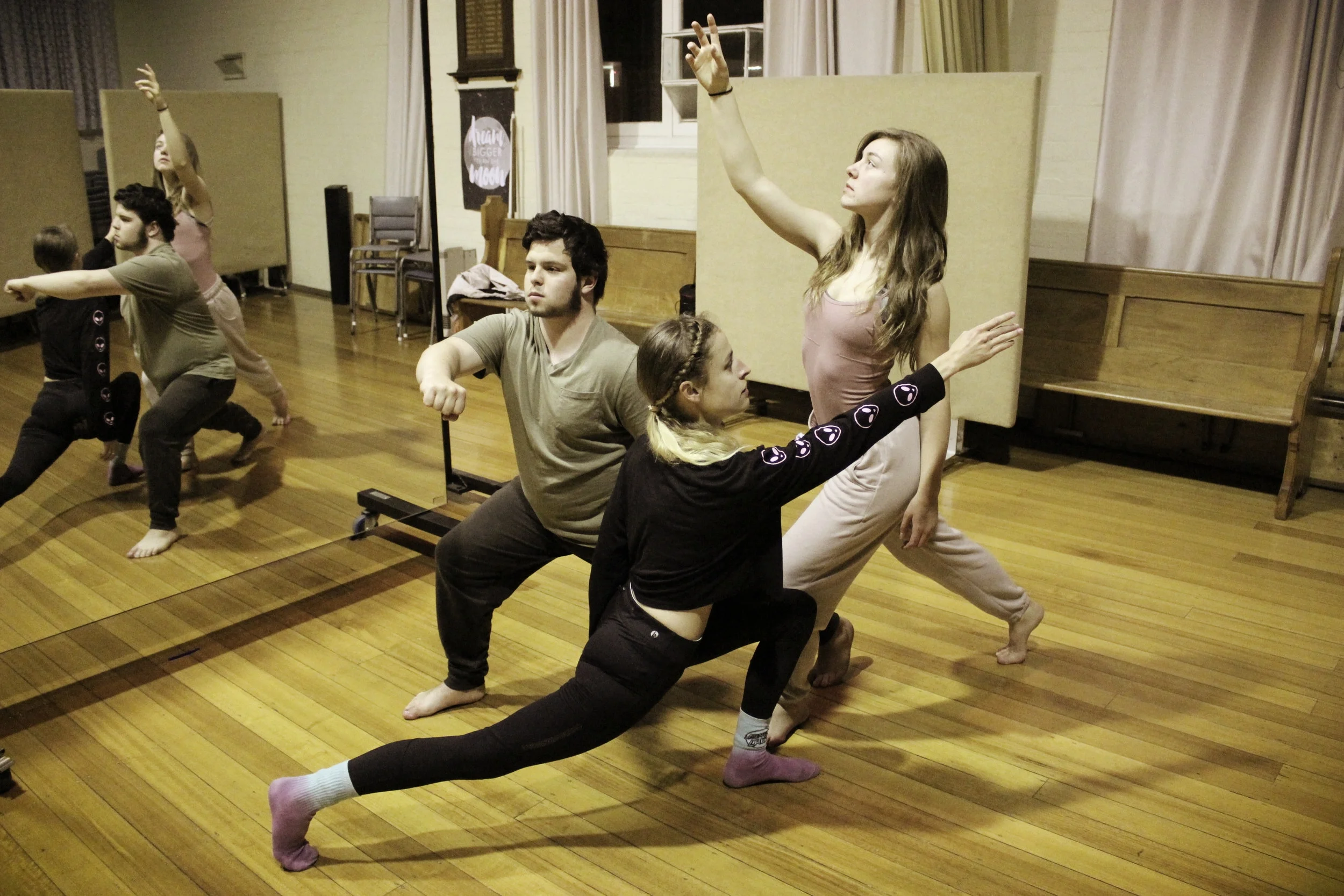 Keegan, Dimi and Jaime in preparation for the show.