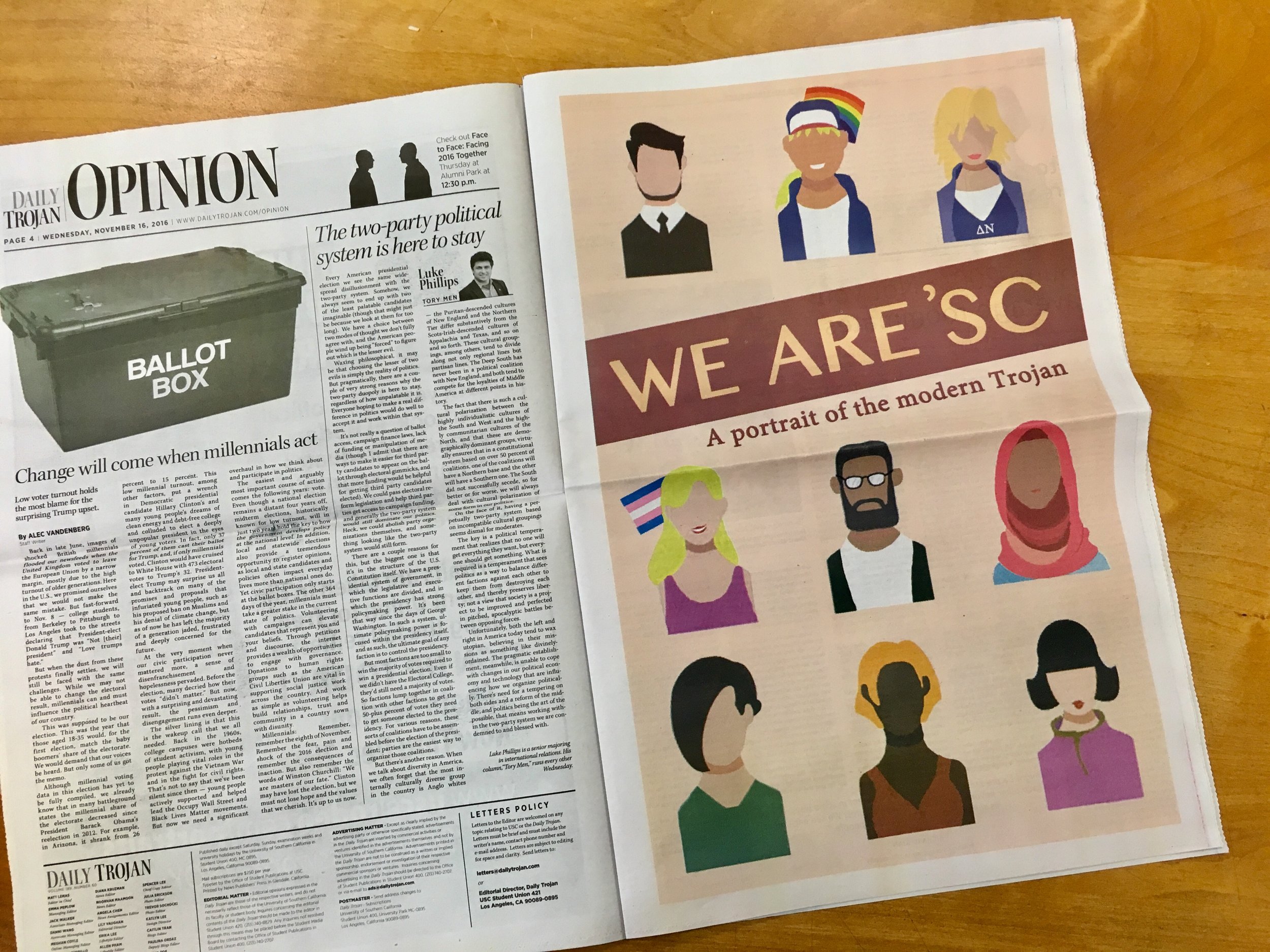 "We Are 'SC" cover design for Diversity supplement issue (Designed with Adobe Photoshop and Illustrator)