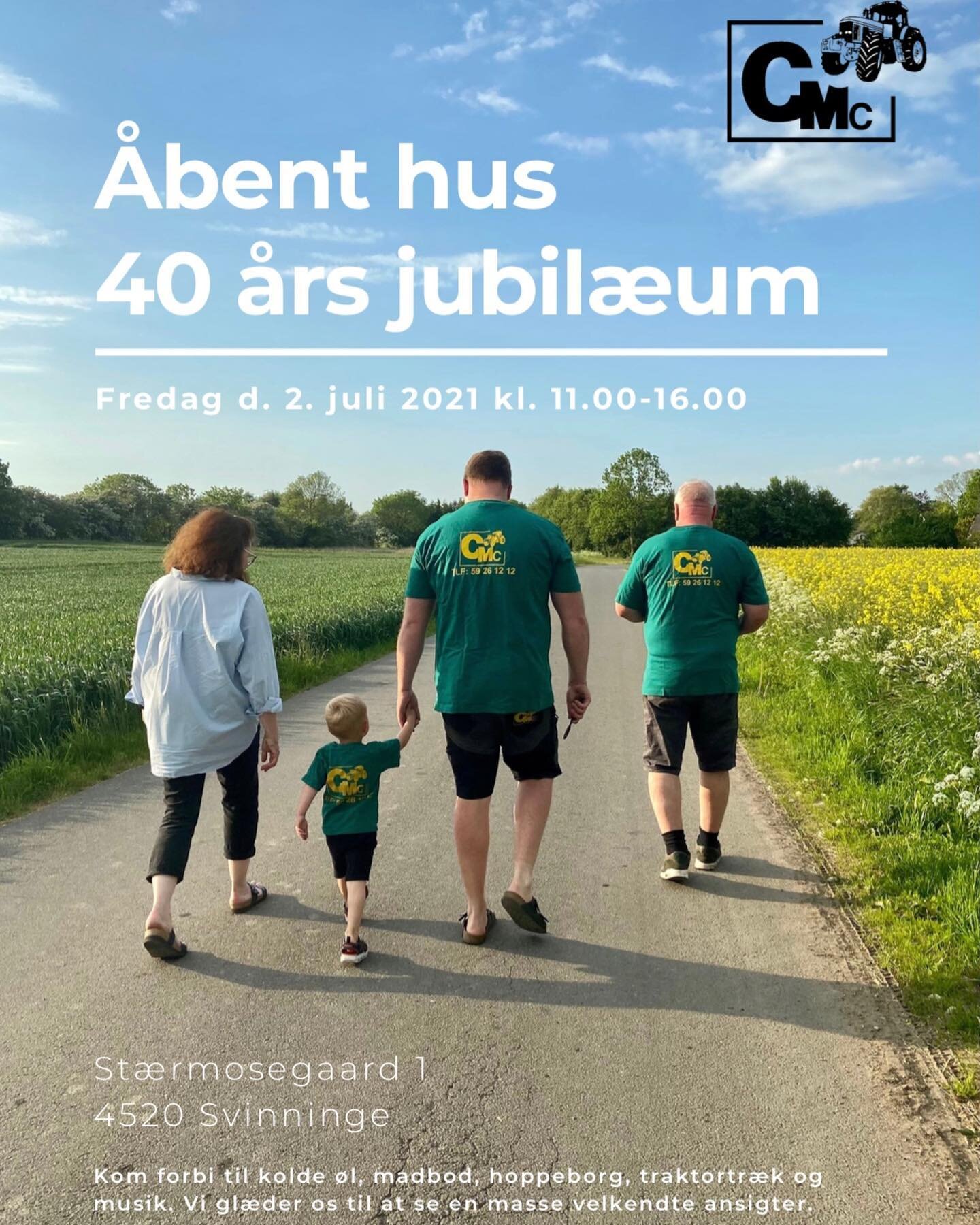 40 &Aring;RS JUBIL&AElig;UM 💪🚜💨
Kom forbi d. 2. juli mellem kl. 11.00 og 16.00. Der er kolde &oslash;l, madbod, hoppeborg, traktortr&aelig;k og musik 🍻🎈
Vi gl&aelig;der os til at se b&aring;de venner og samarbejdspartnere ☀️