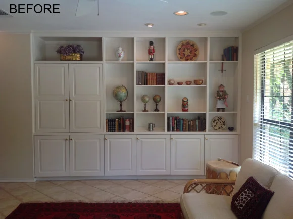 TV Bookshelf Before