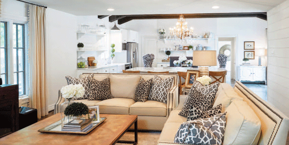 Animal print is a theme throughout the home. Designer Emily Hewett considers the prints a neutral.