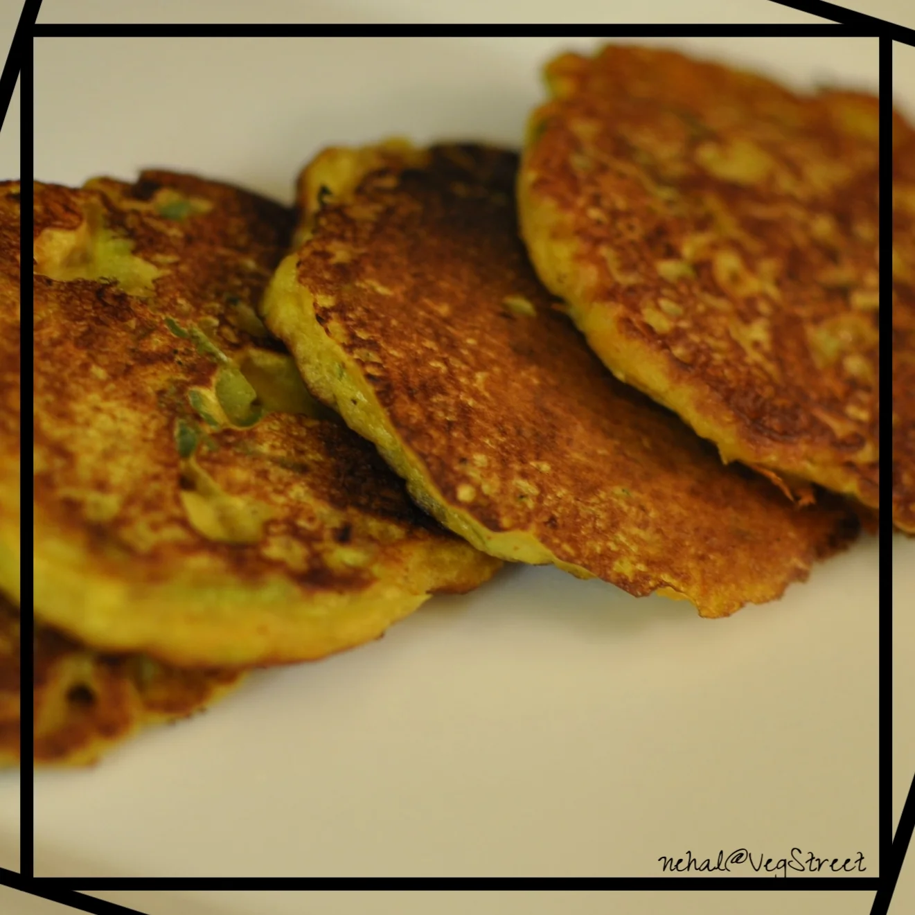 leek and zuchini pancakes (vegan)