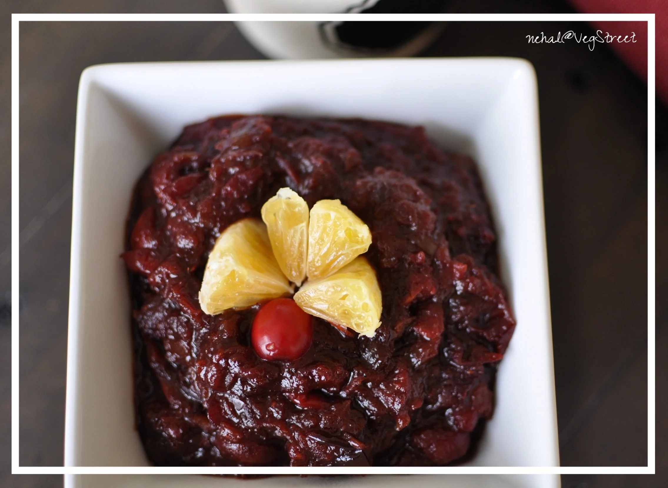 caramelized onion and cranberry sauce