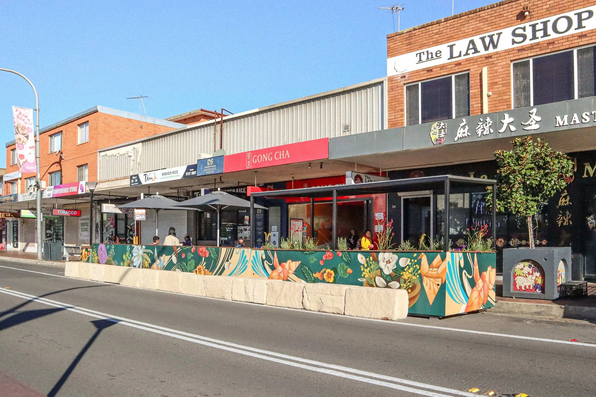 digital artwork on parklets