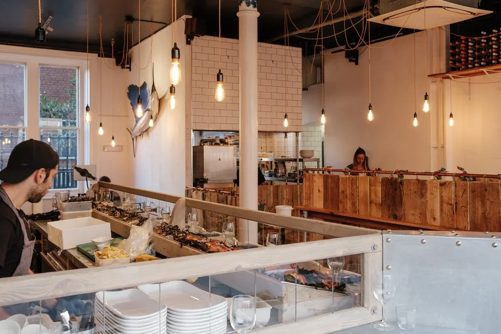 The Oystermen seafood restaurant in Covent Garden, London, ideal for group dining