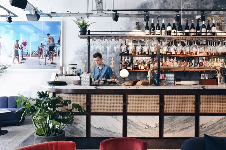 Scarlett Green restaurant in Soho, London, popular for team lunches and group dinners