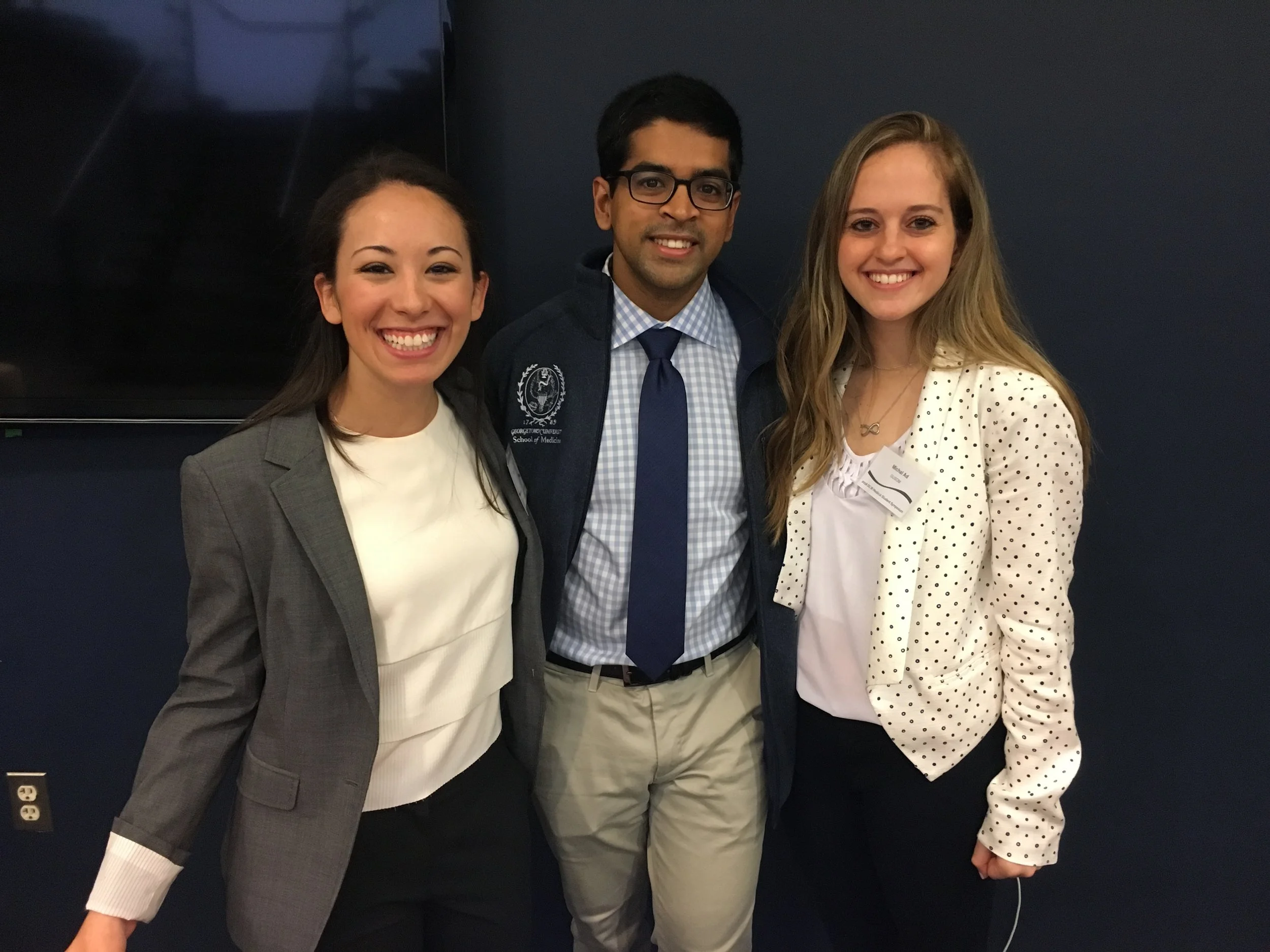  Symposium Planning Committee Members (left to right): Meredith Njus (Georgetown), Saumik Rahman (Georgetown), Michal Ad (Georgetown) 