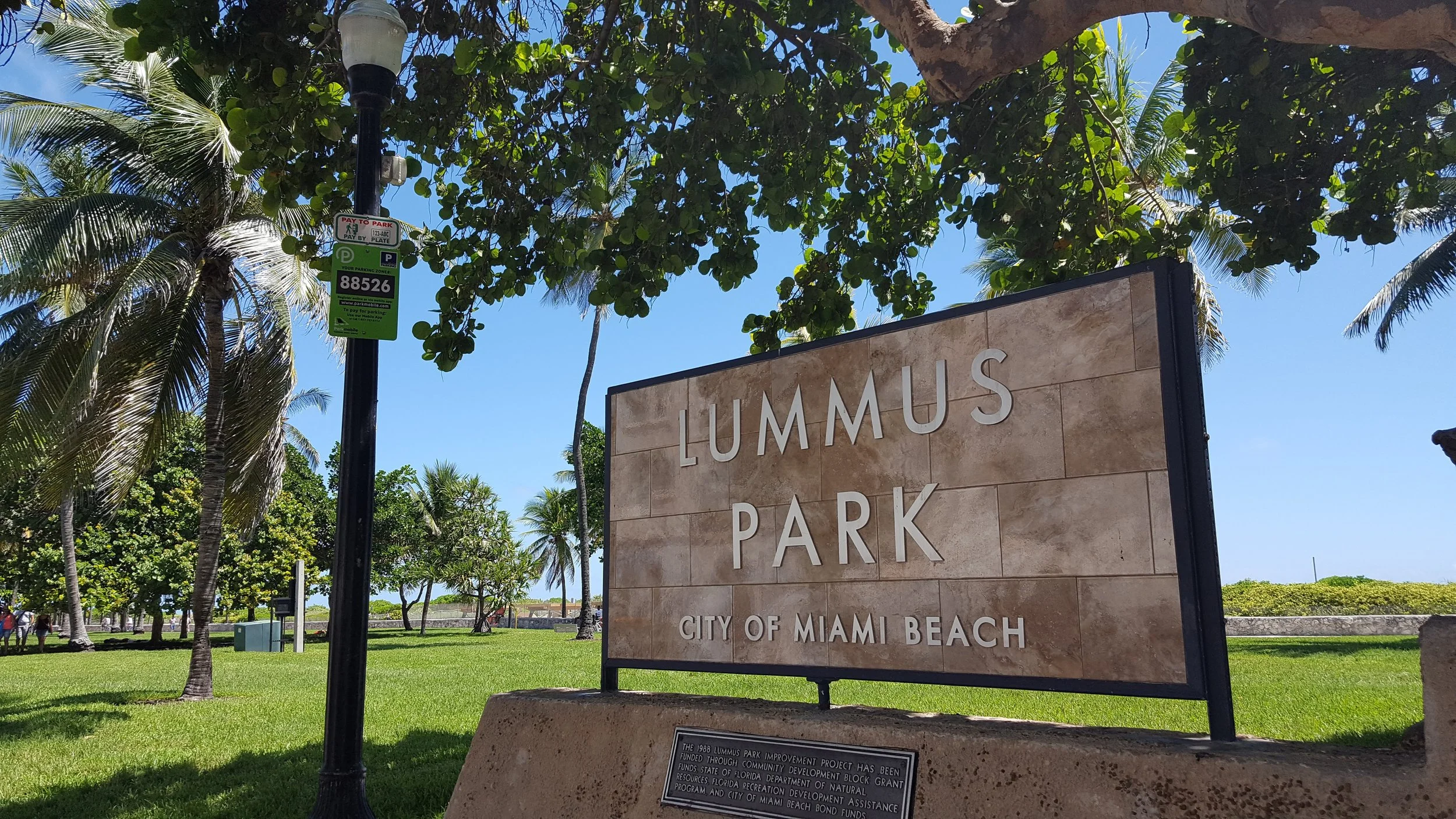 Tropical Lummus Park at Ocean and 7th