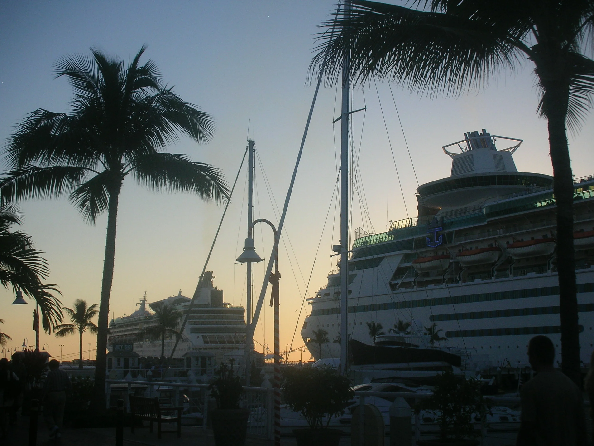 Cruise ships docked near Mallory Square