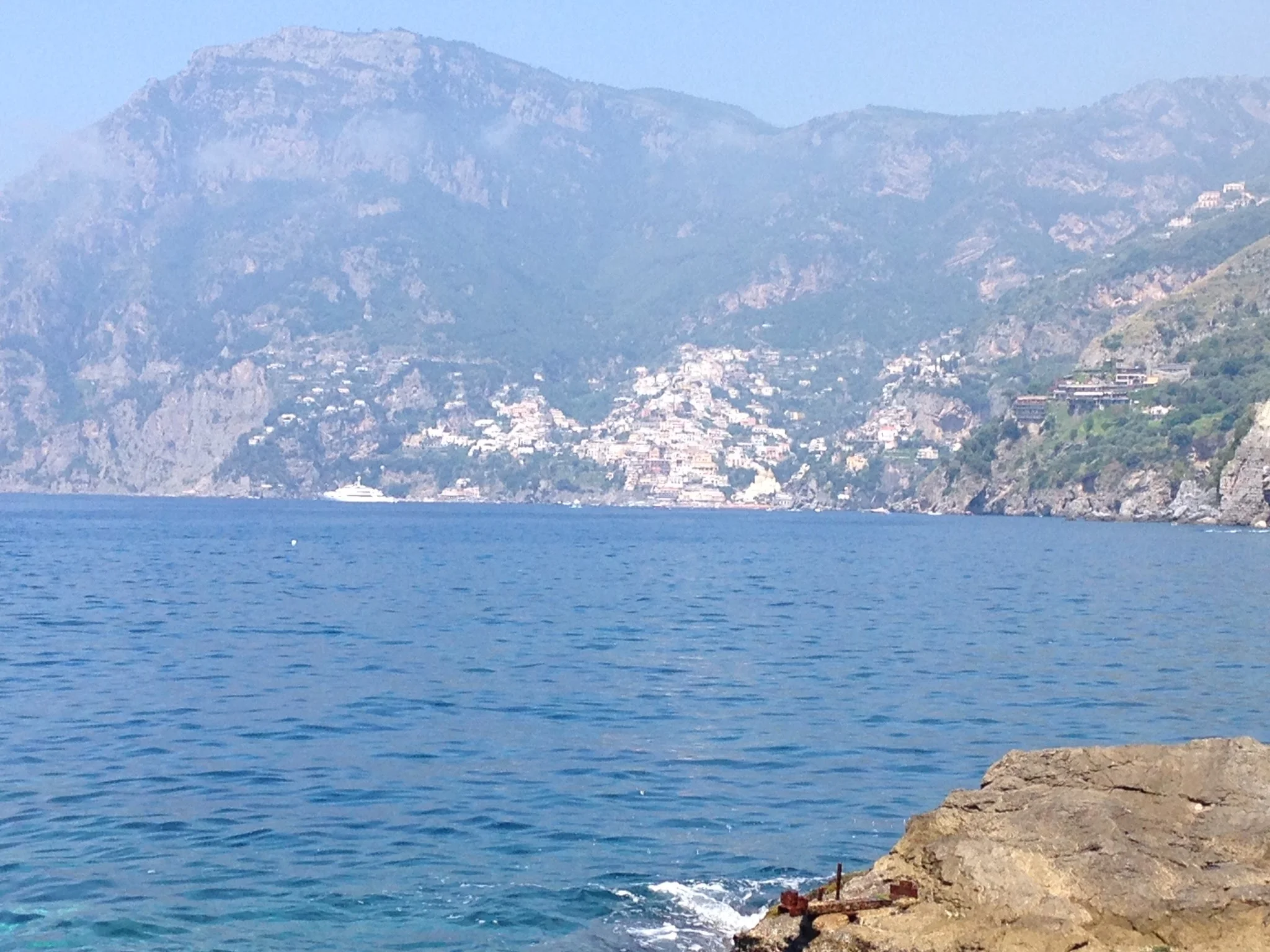 The view of the cliffs from the beach 