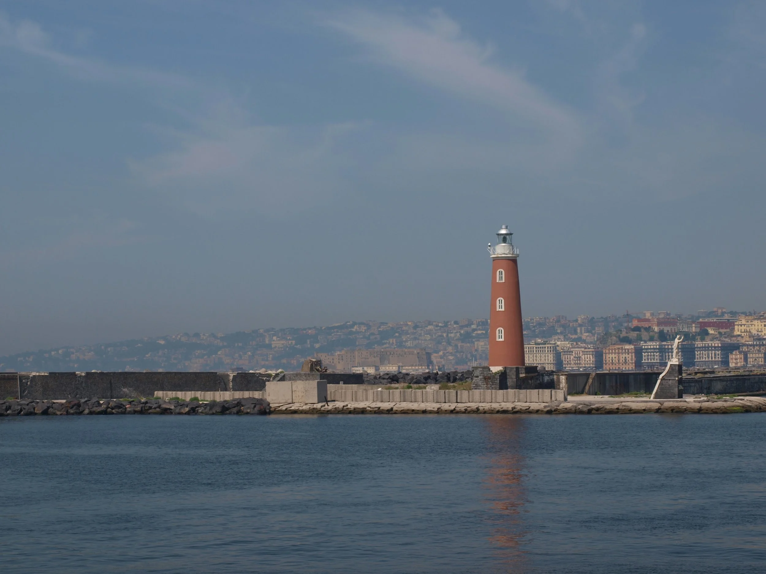 Arriving by ferry to the city of Napoli
