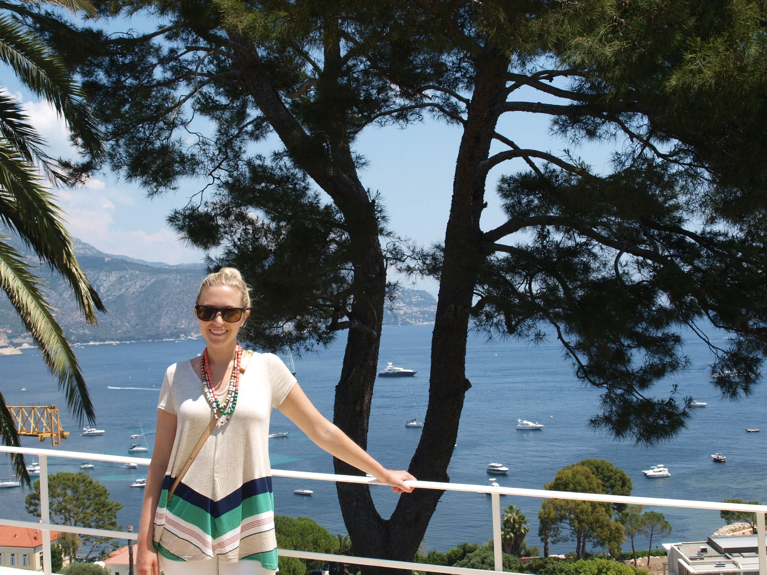 Jess admiring the views in Saint-Jean-Cap-Ferrat, France.