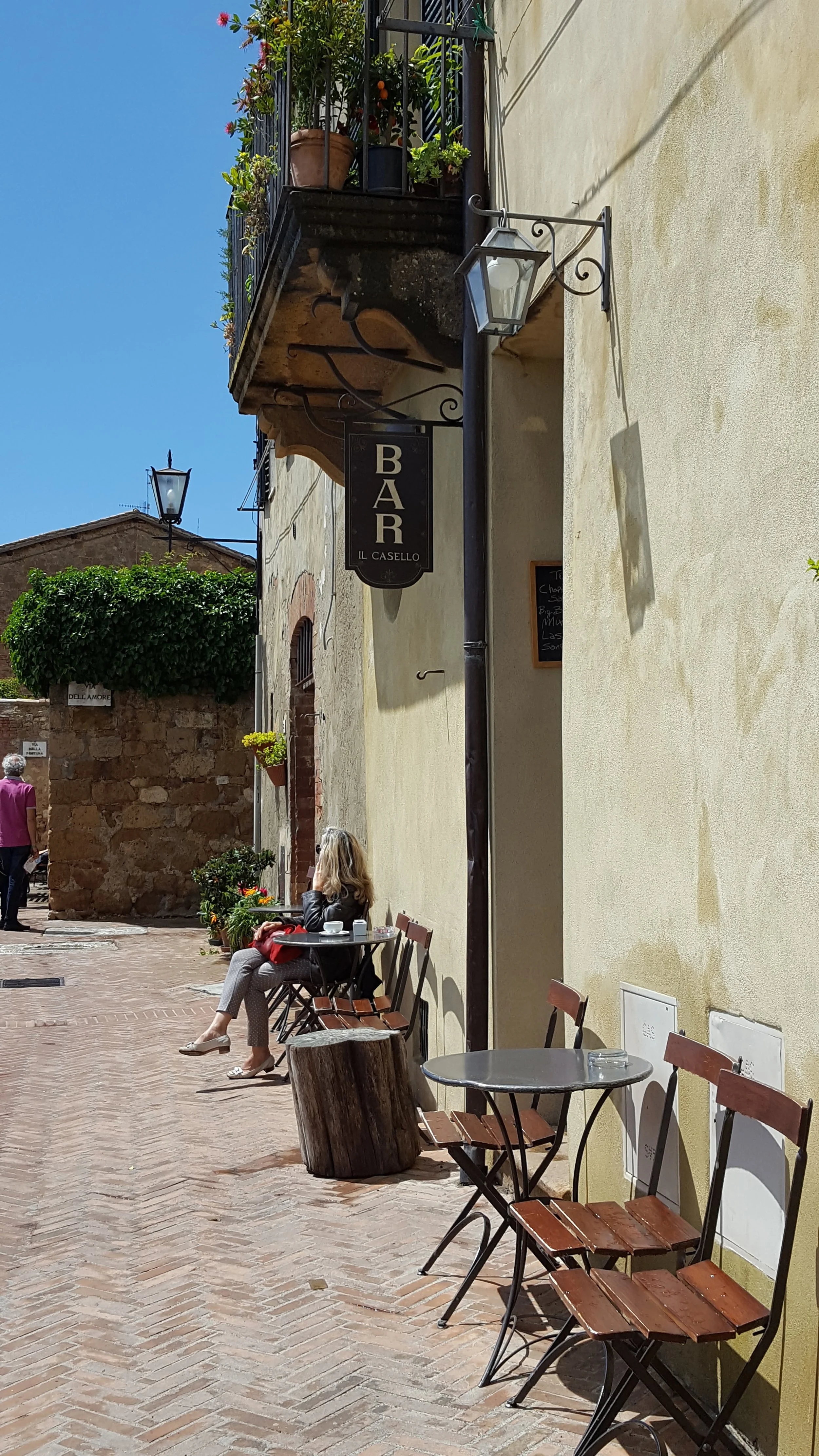 Quaint bar in Pienza