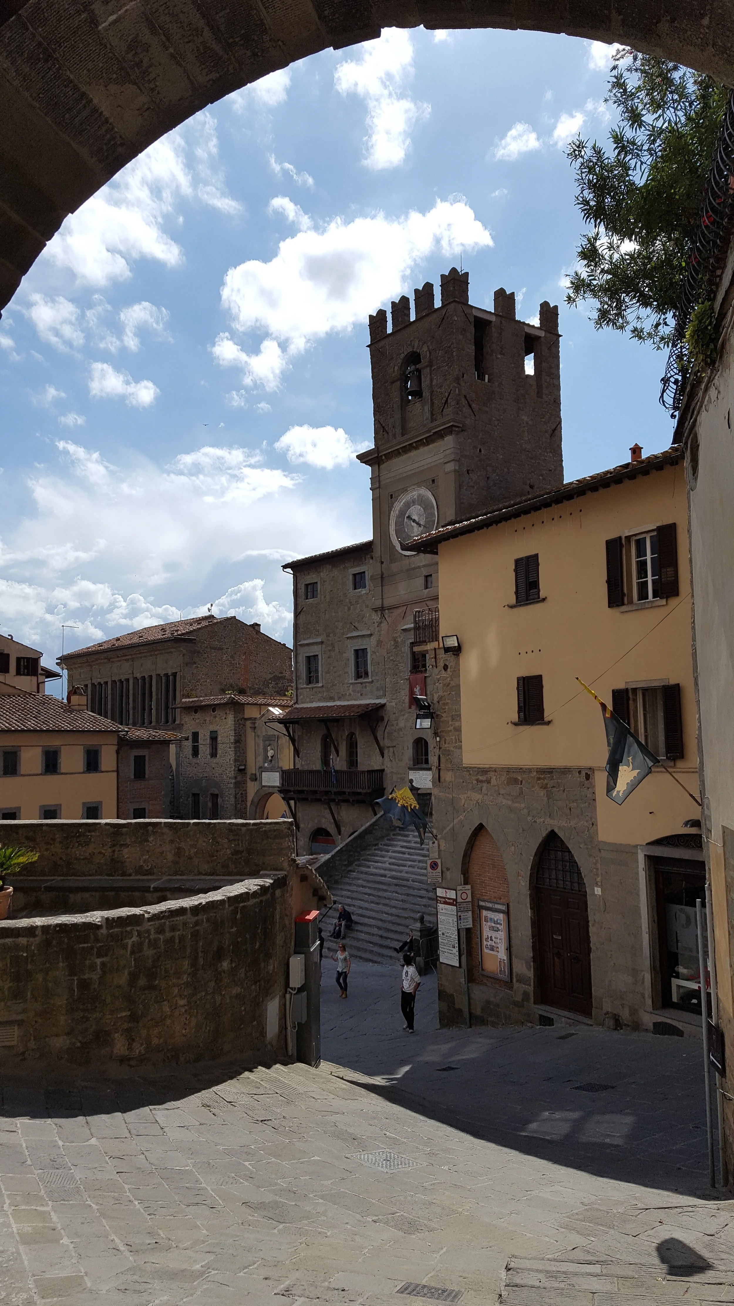 The bell tower in Cortona