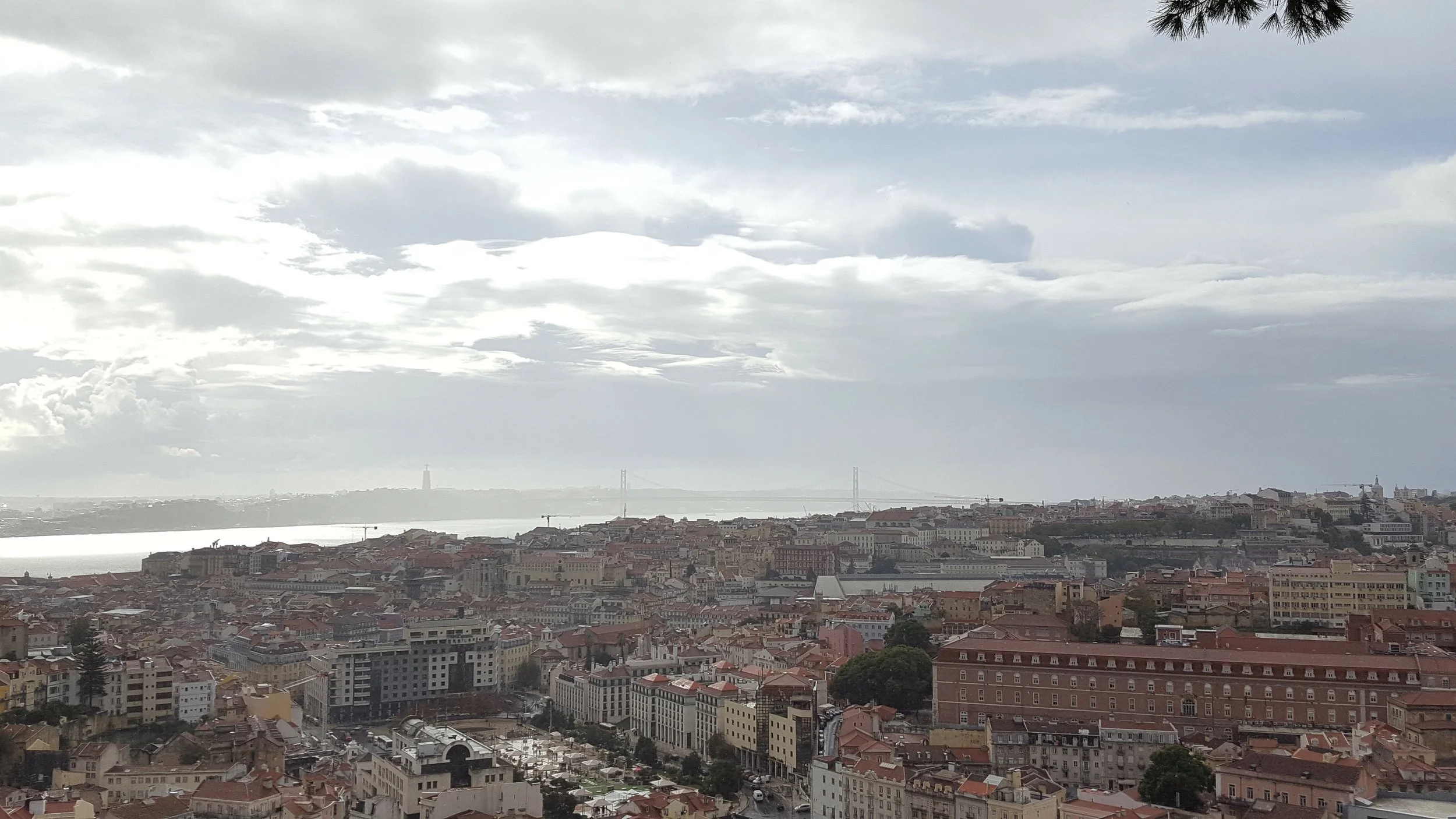 The view from Castelo de São Jorge, with the bridge in the distance