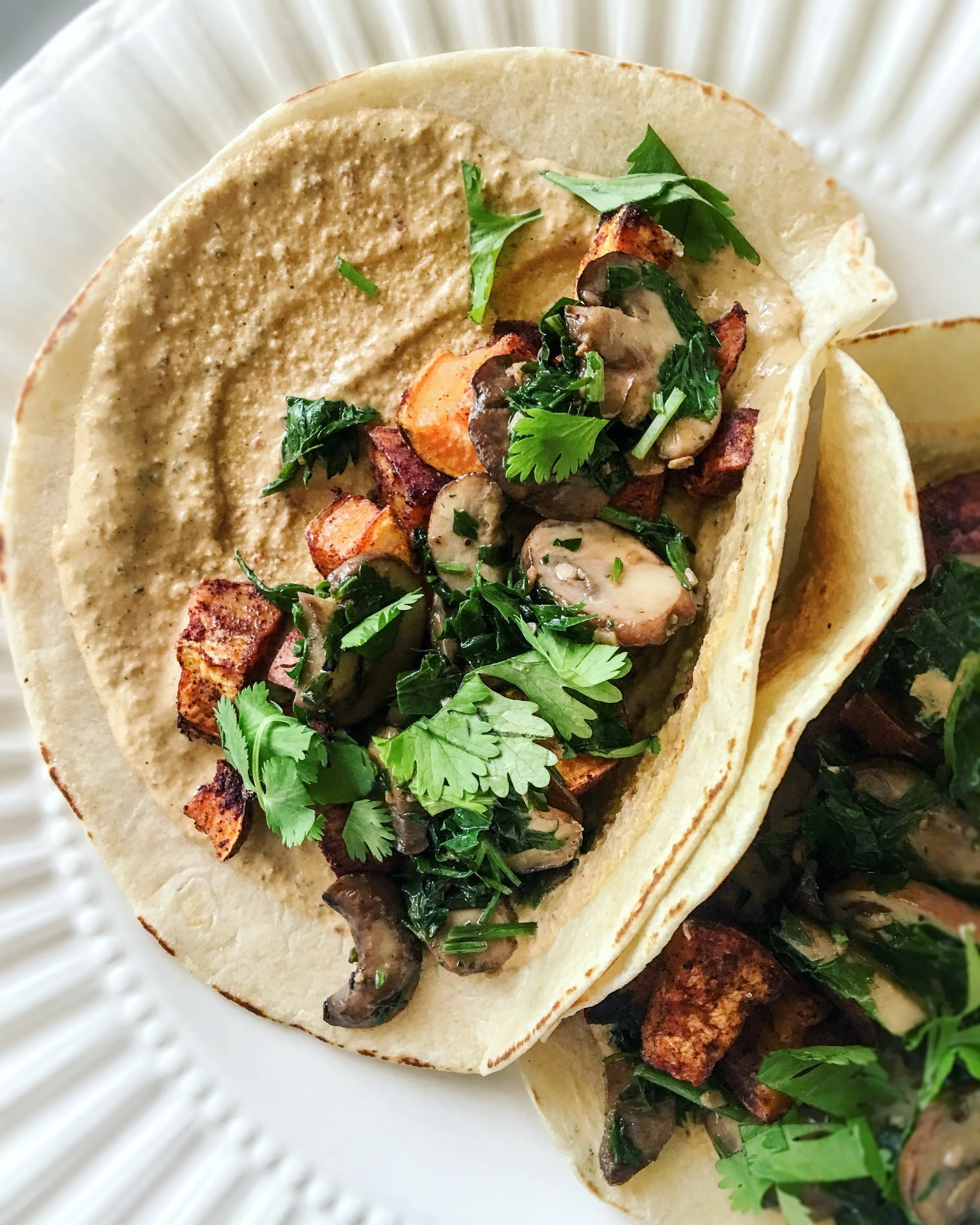 Sweet Potato &amp; Mushroom Tacos