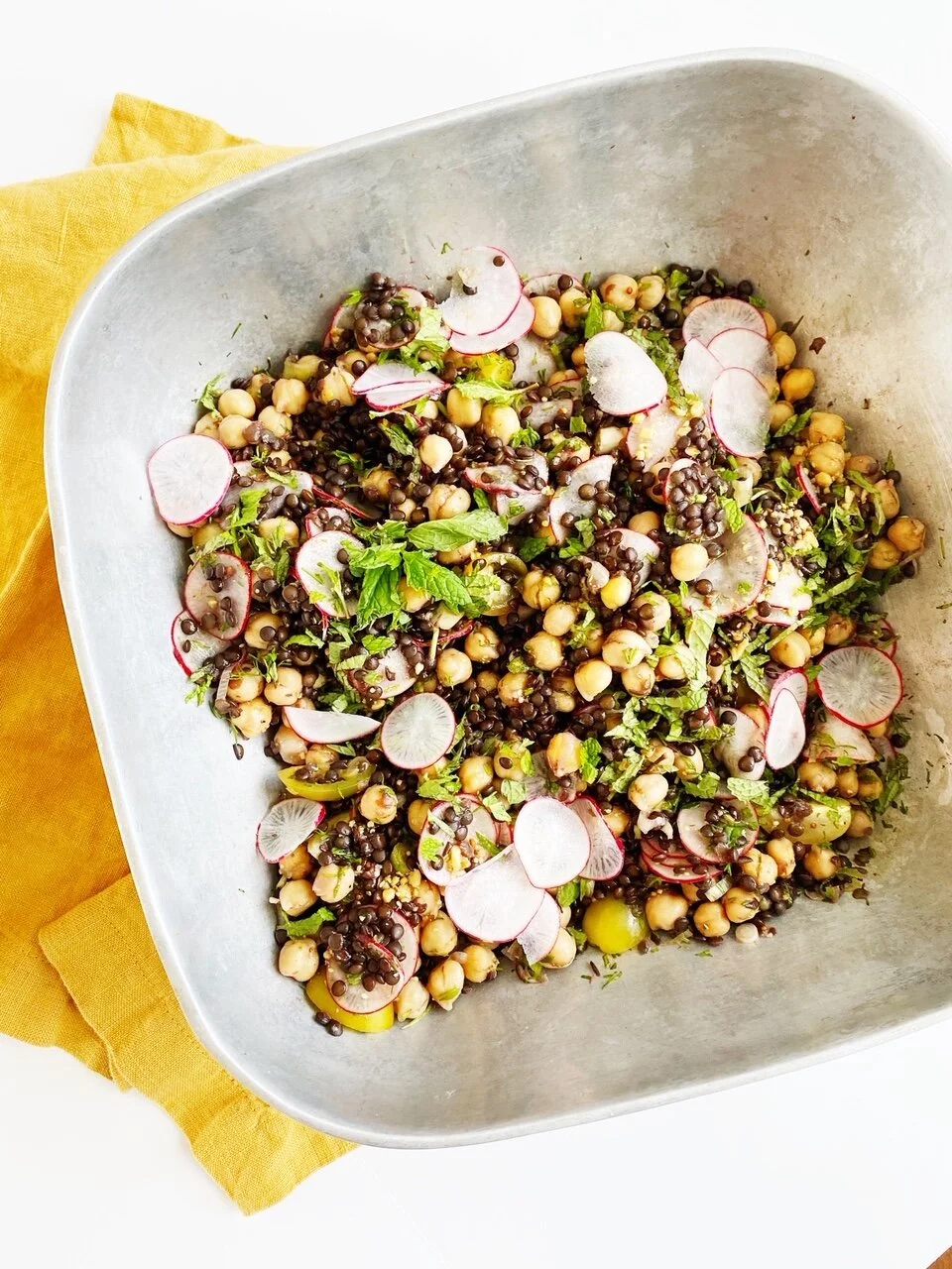 Black Lentil & Chickpea Salad