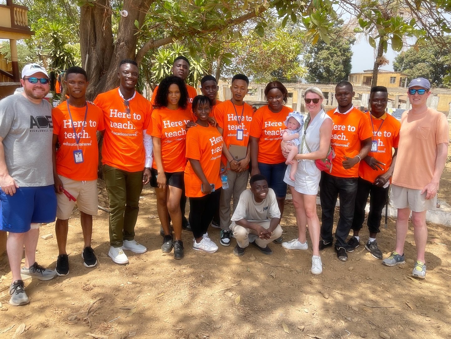 The Education Cures team @slims_africa in Sierra Leone. This crew makes it all happen on a daily basis. #educationcures