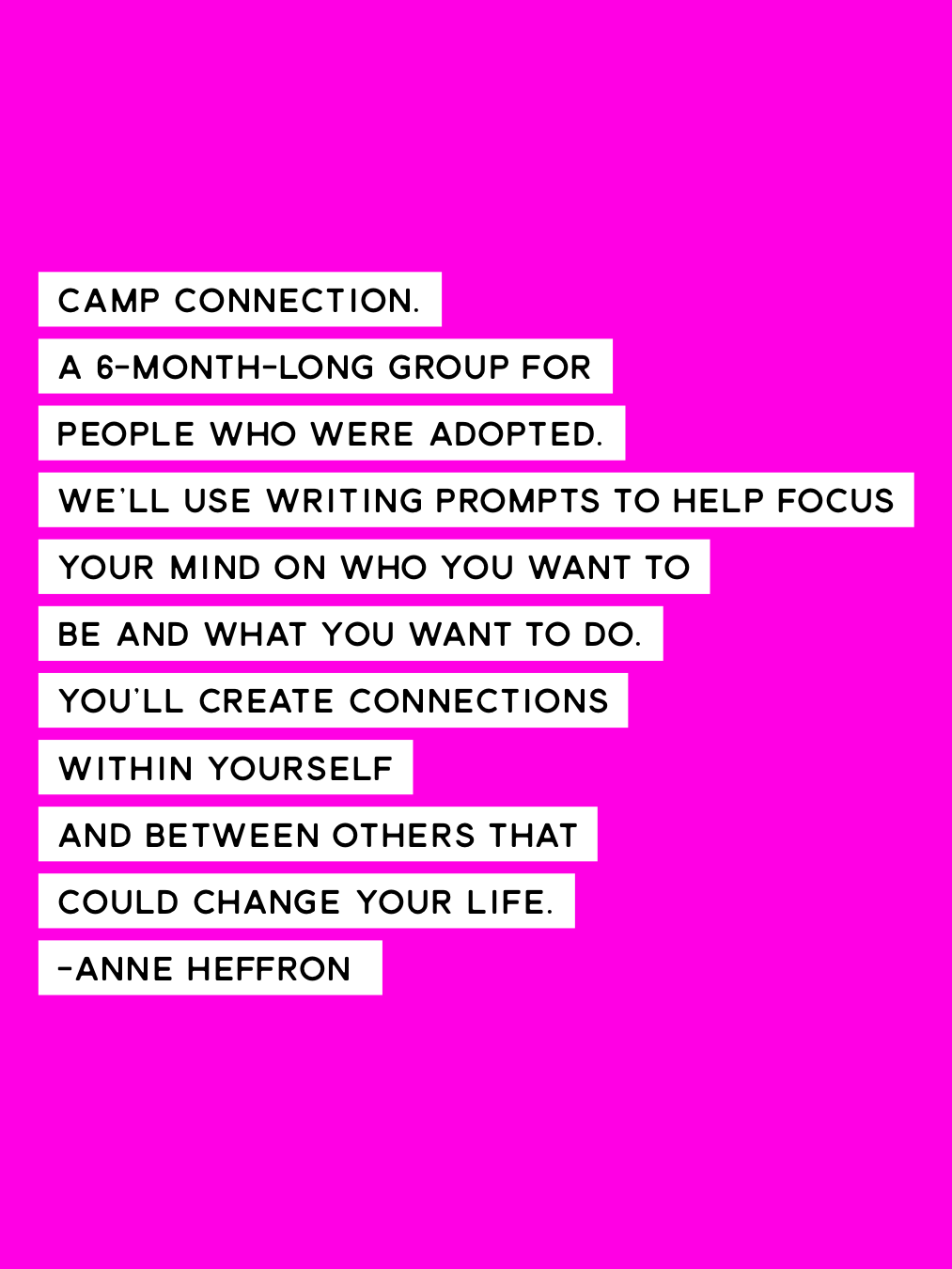 A New Kind of Group for People Who Were Adopted