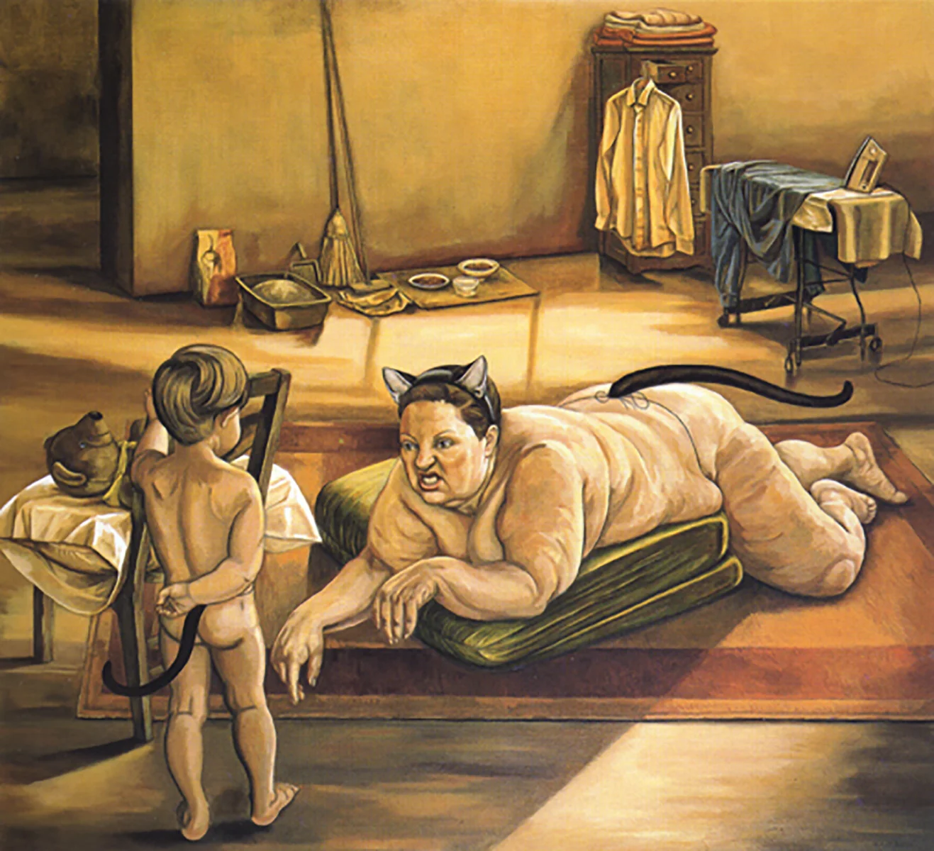 Cats 2000 Oil on canvas 52 x 48 inches
