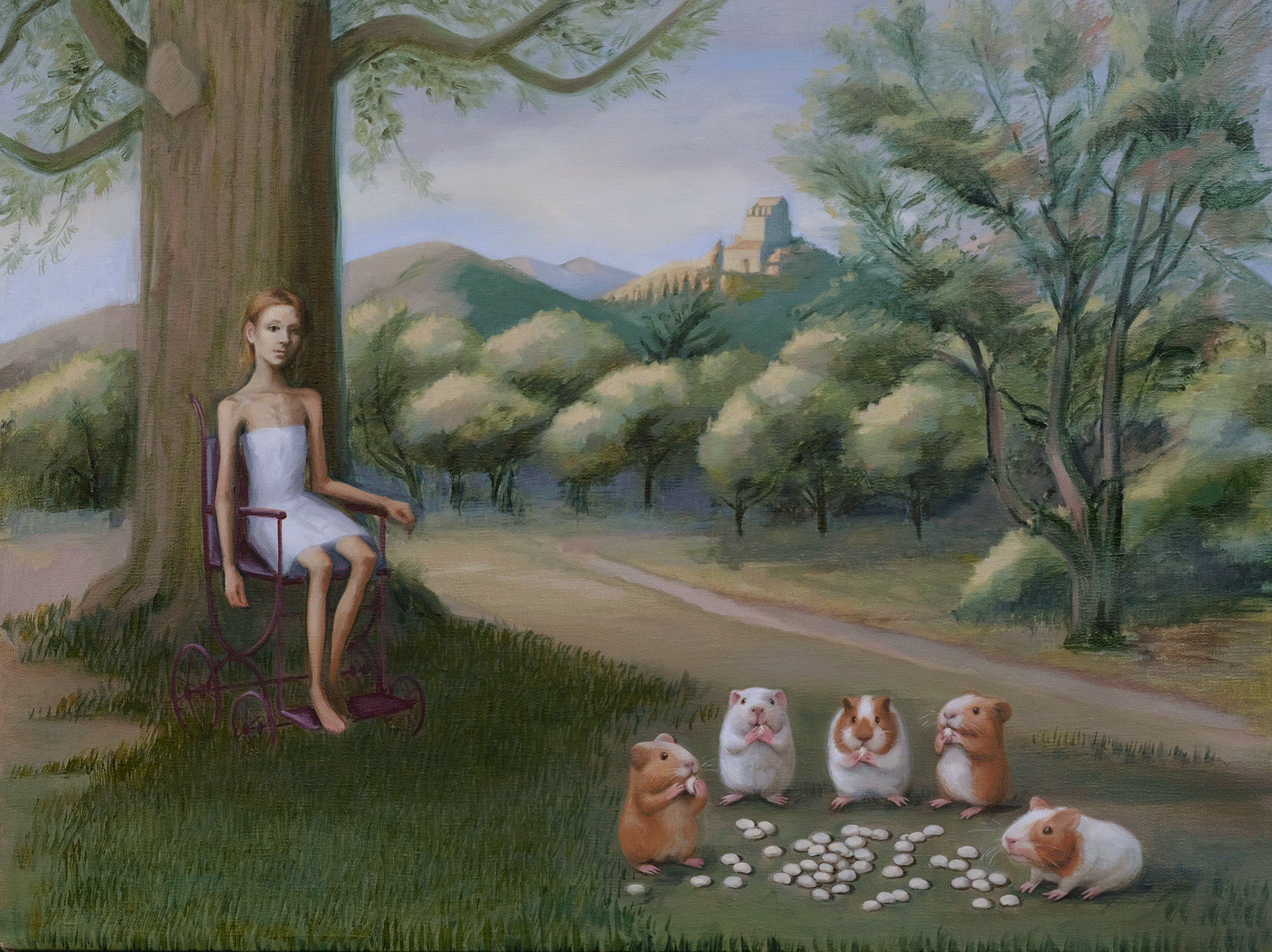 The desire of the bean 2018 oil on linen