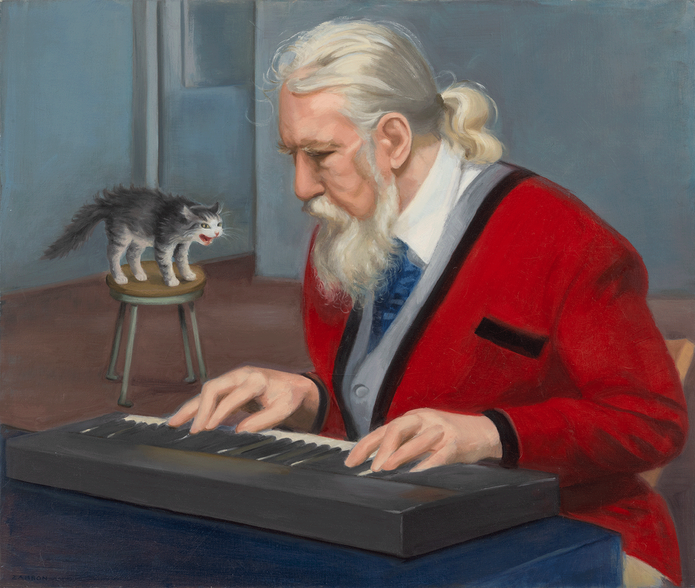 Song for the hissing cat 2019 Oil on linen 22 x 26 in