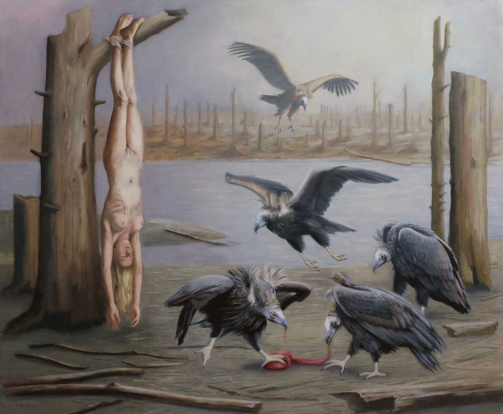  The last are the vultures   2021 Oil on linen 30 x 36 in 
