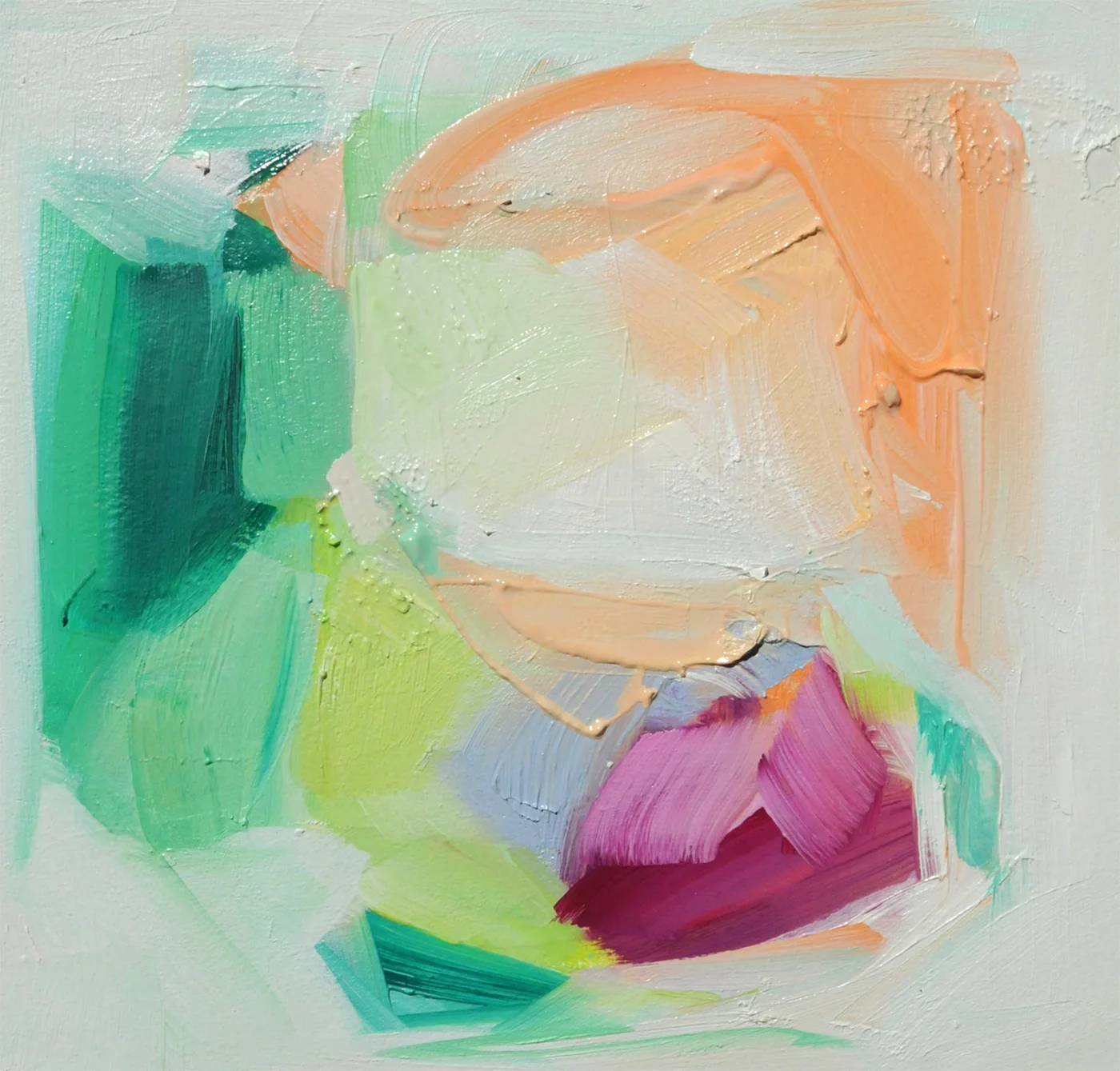 "Champagne and Wine" 48" x 48" Oil on Paper
