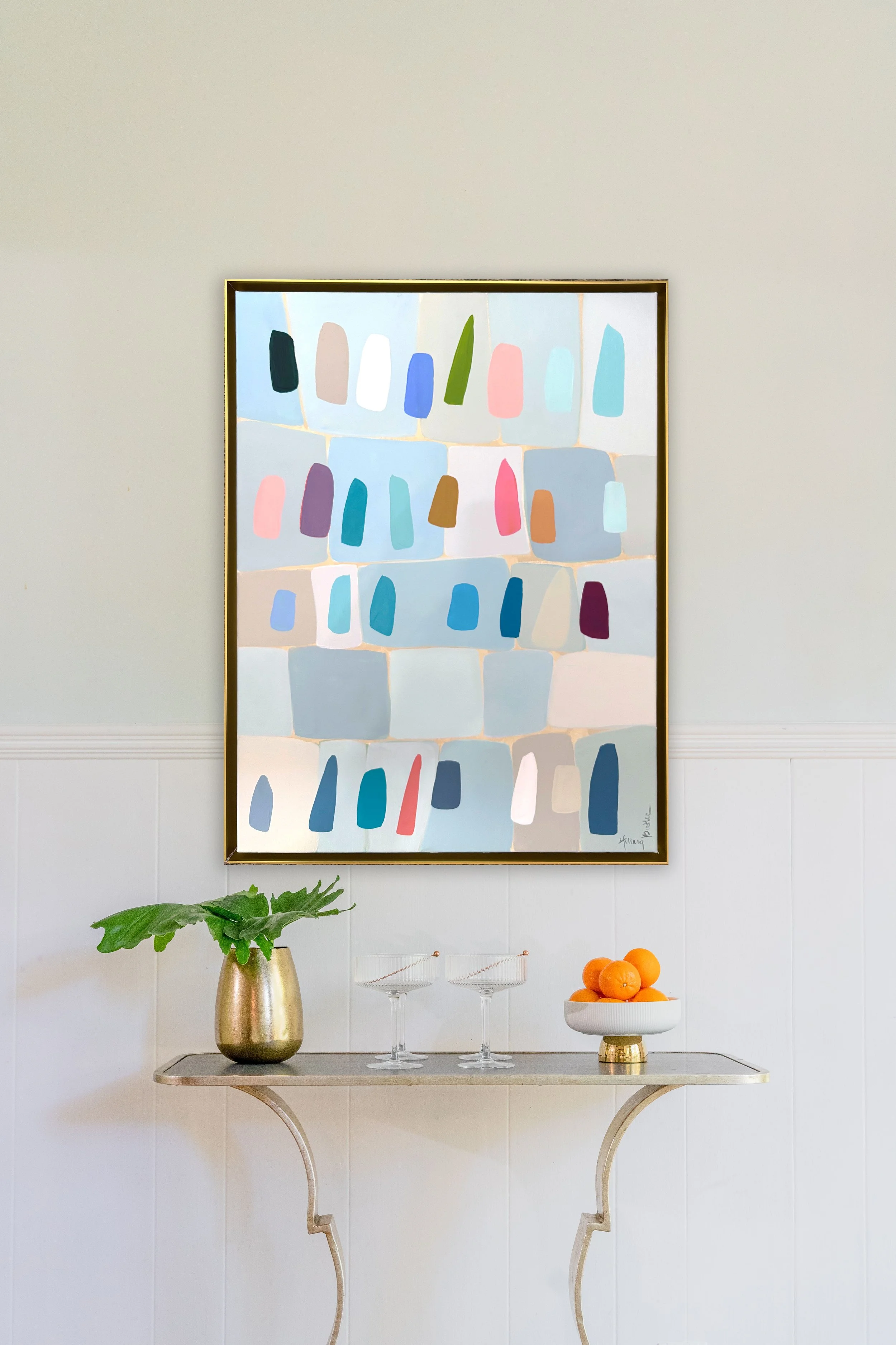Hillary-Butler-abstract-art-Simon-and-Garfunkle-18x24-framed-in-scene.jpg