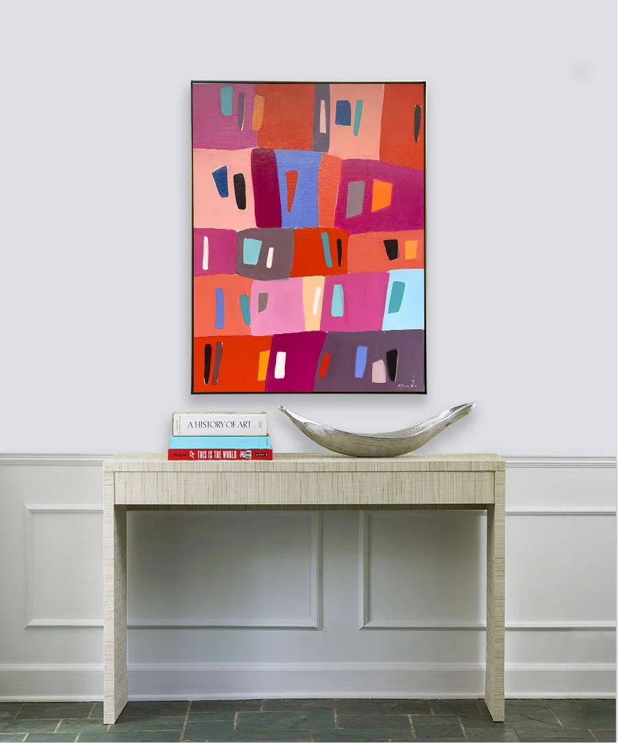 HIllary-Butler-Art-Abstract-where-are-those-carrots-30x40-framed-in-setting.jpg