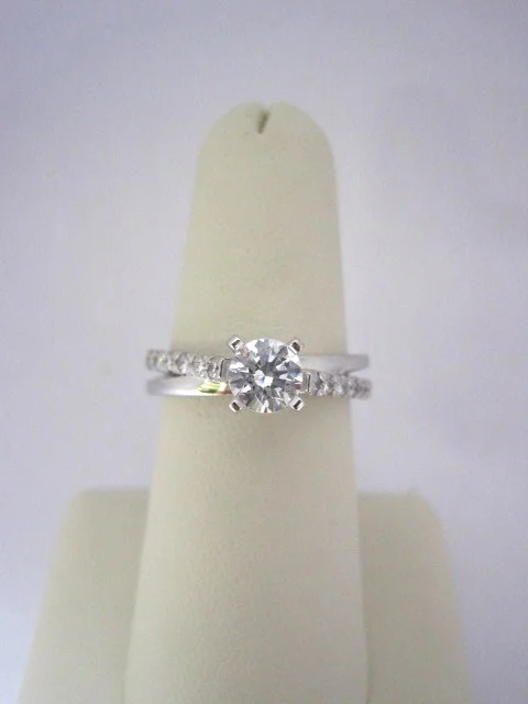 Criss Cross Diamond Engagement Ring