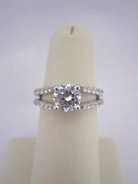 Diamond Engagement Ring with a Split Shank
