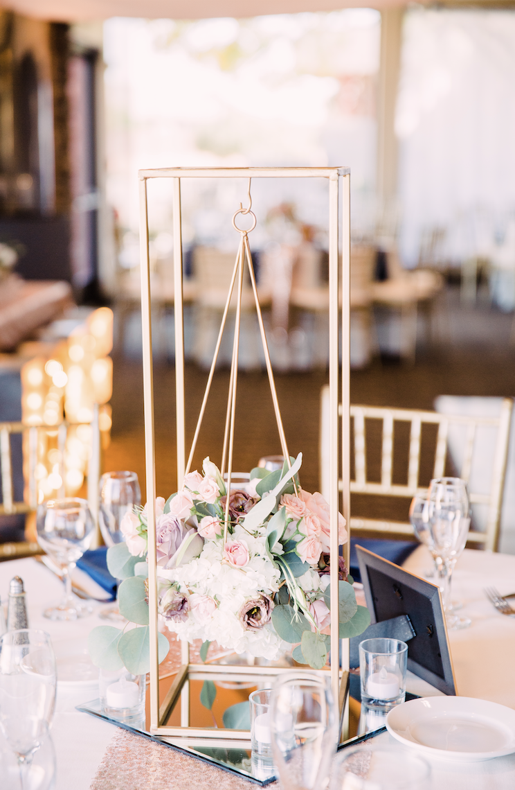 blush wedding table settings