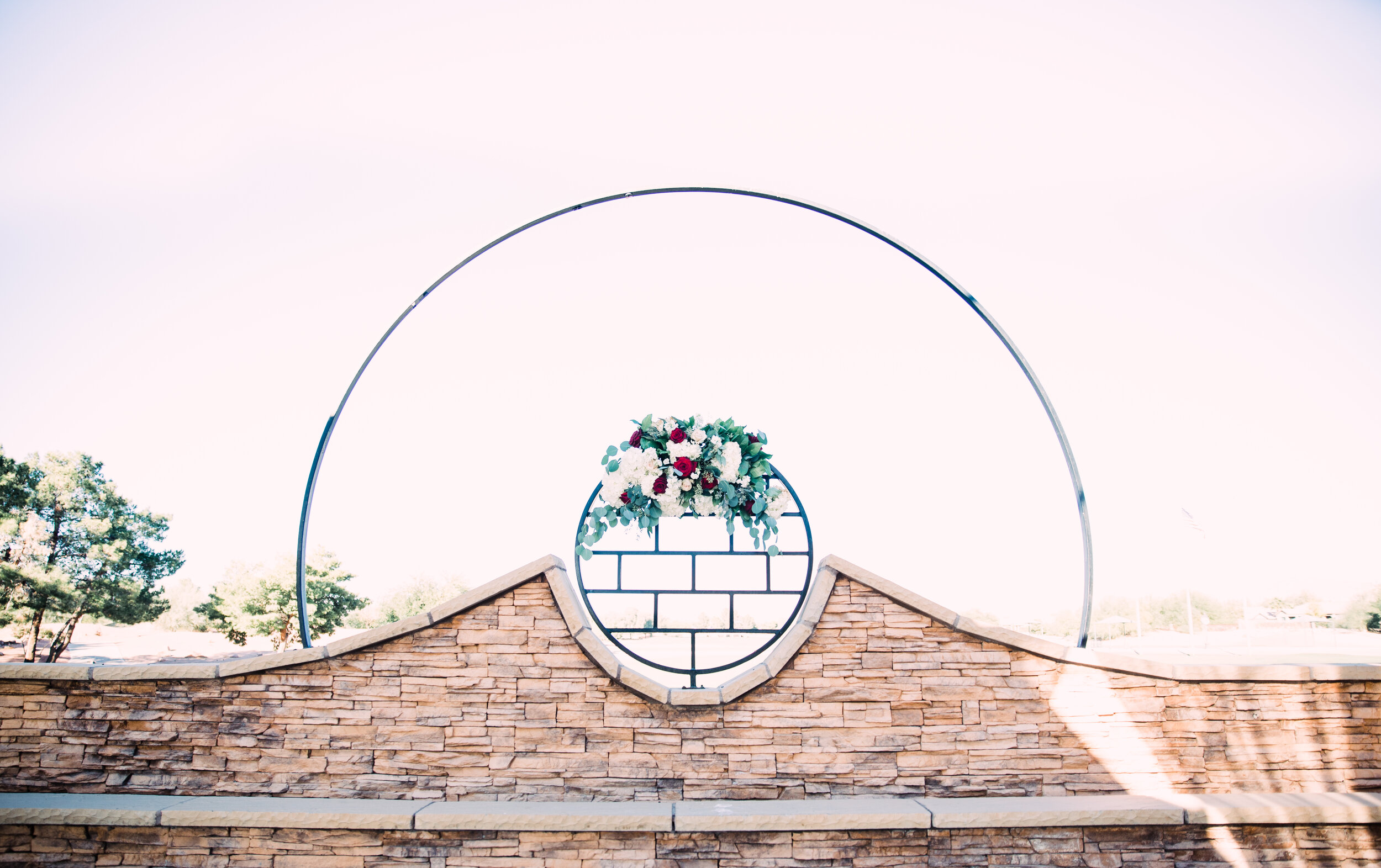 rose wedding arch