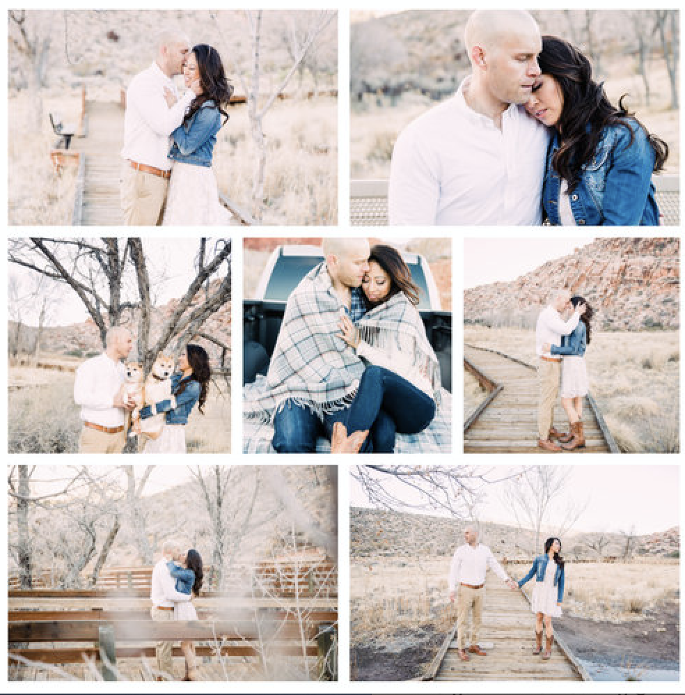 red rock engagement session