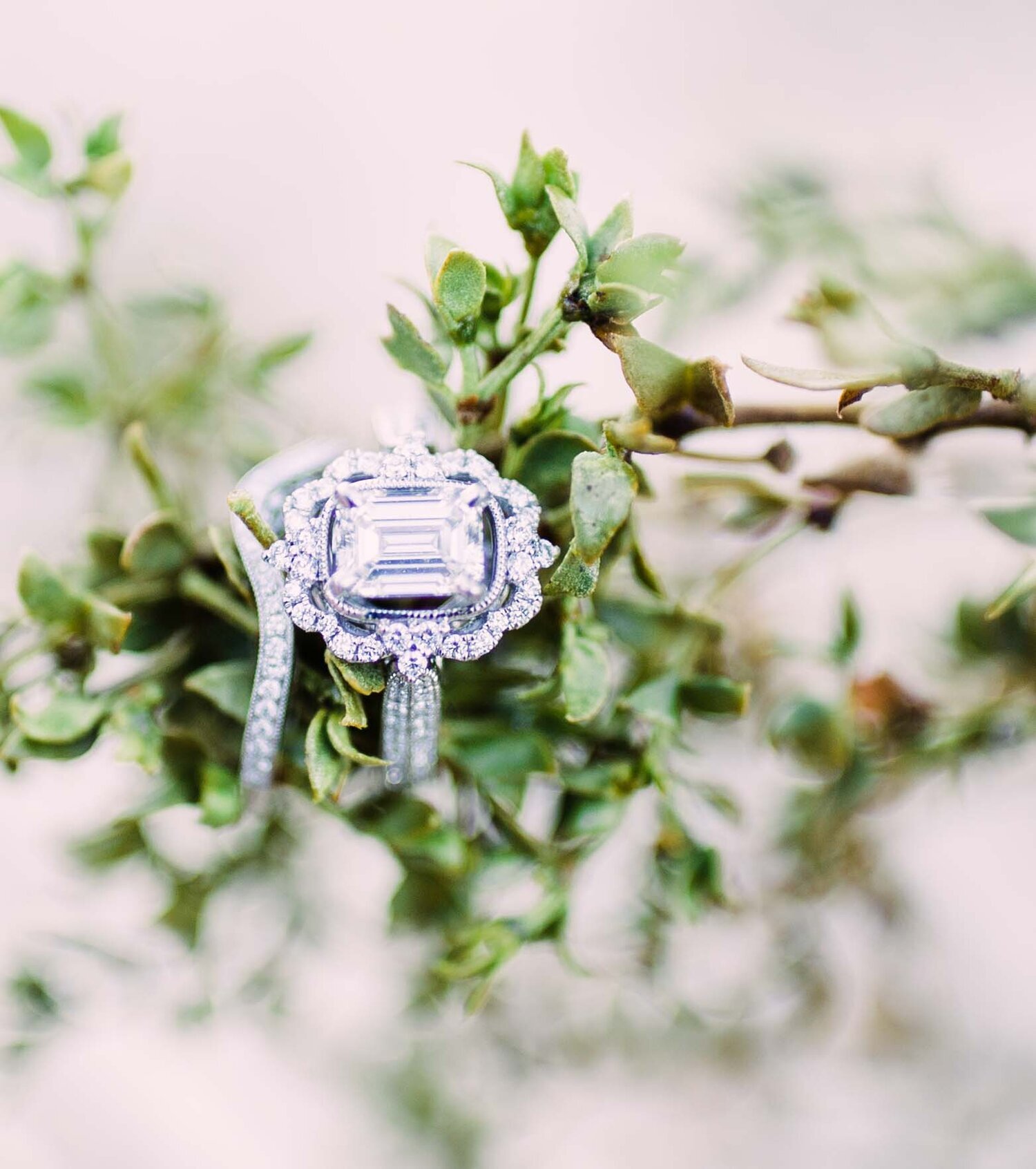 emerald shaped engagement ring