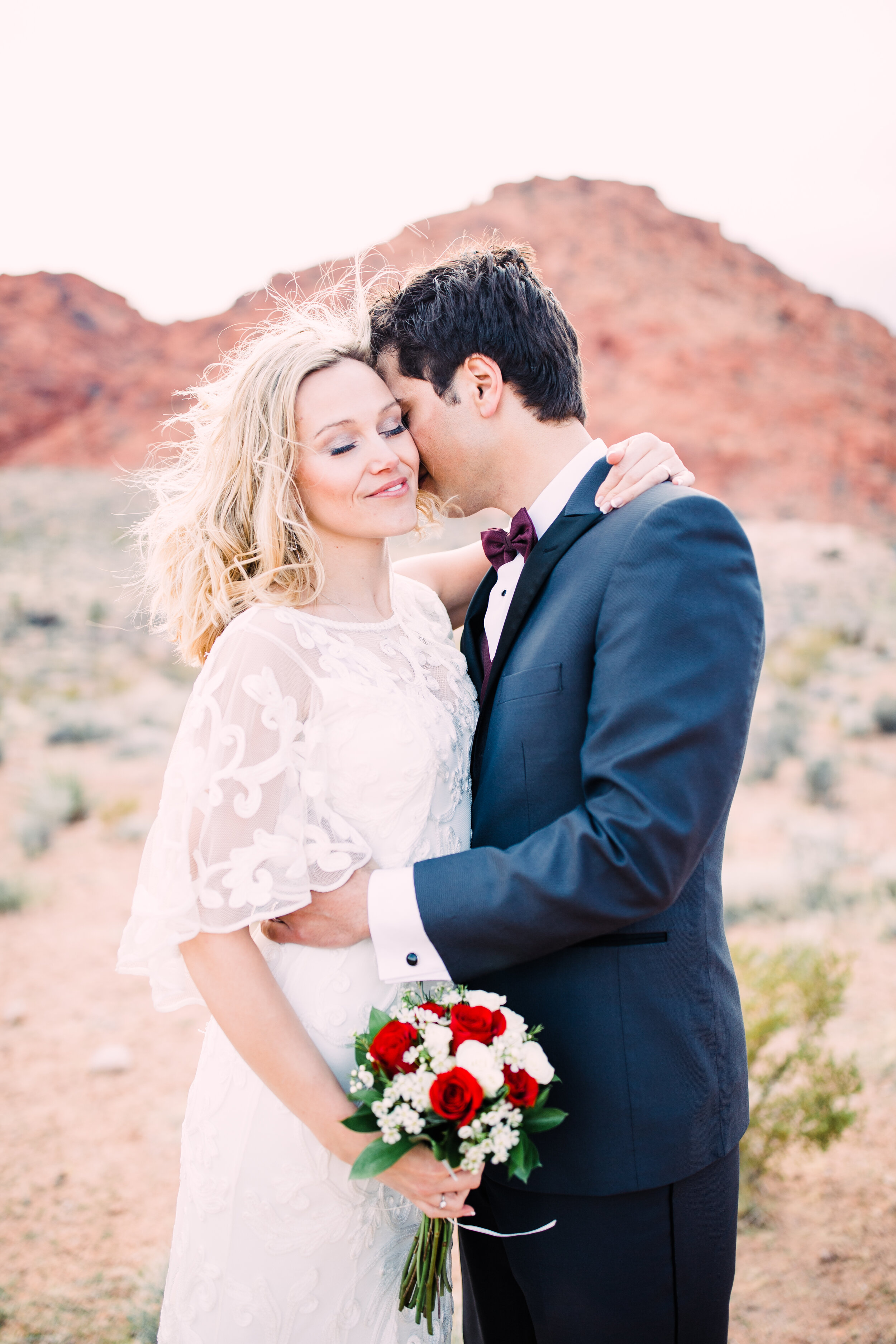 intimate desert wedding