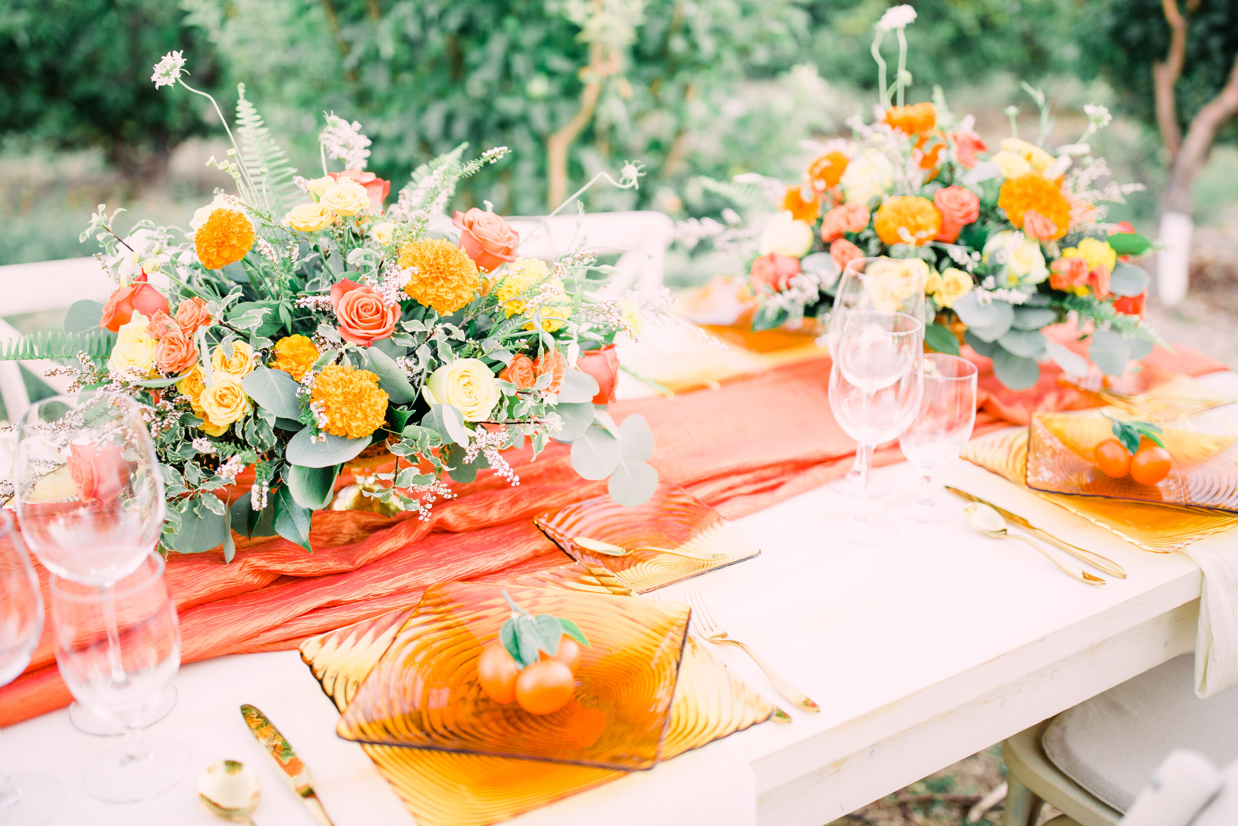 tangerine wedding details