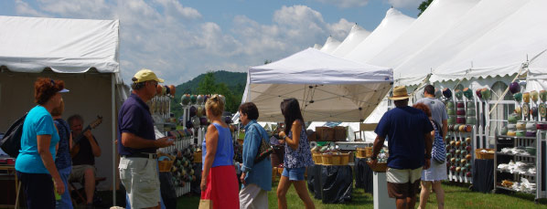 Shoppers at the Southern Vermont Art and Craft Festival.
