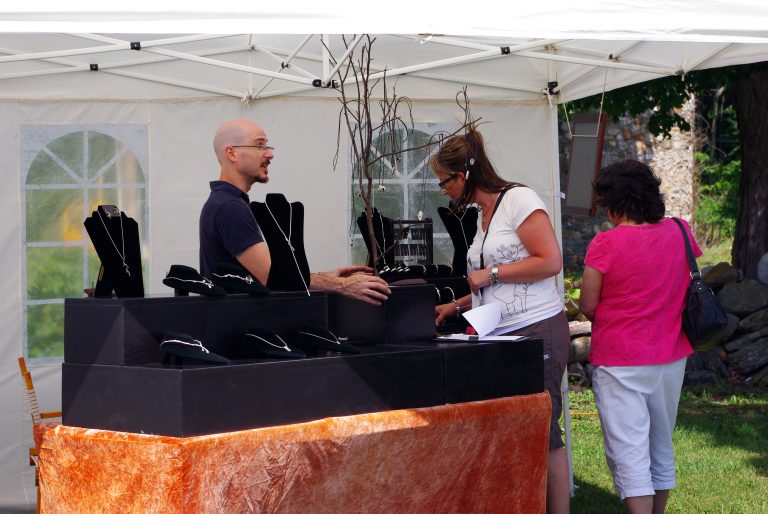 Handcrafted jewelry for sale by the Artist at the Southern Vermont Art and Craft Festival.