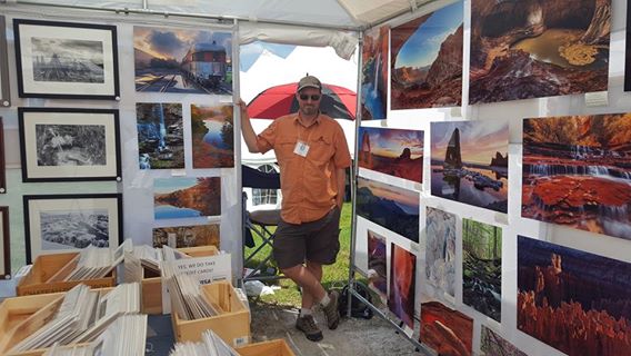 Photographer Colin Young at the Southern Vermont Art and Craft Festival