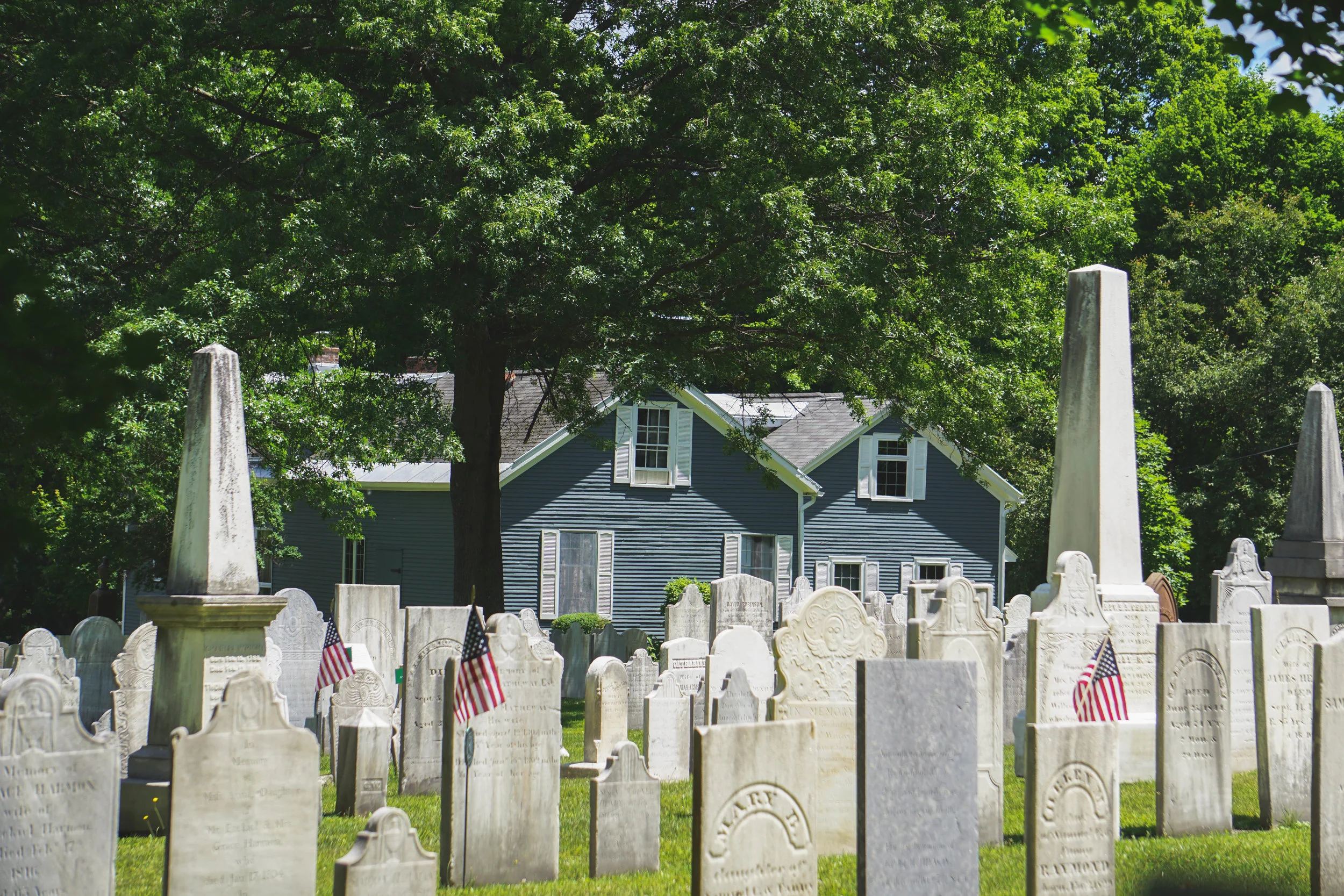 The final resting place of poet Robert Frost in historic Old First Church Cemetary Bennington, VT.