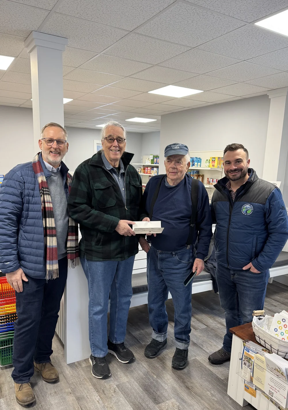 Bill Bryan and Jack Gunther at the Arlington Food Shelf