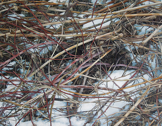 Winter (Brush), oil on canvas, 14 x 18, $1,900