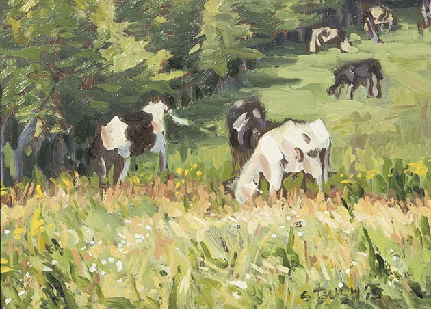 Pasture, oil on panel, 5 x 7 SOLD